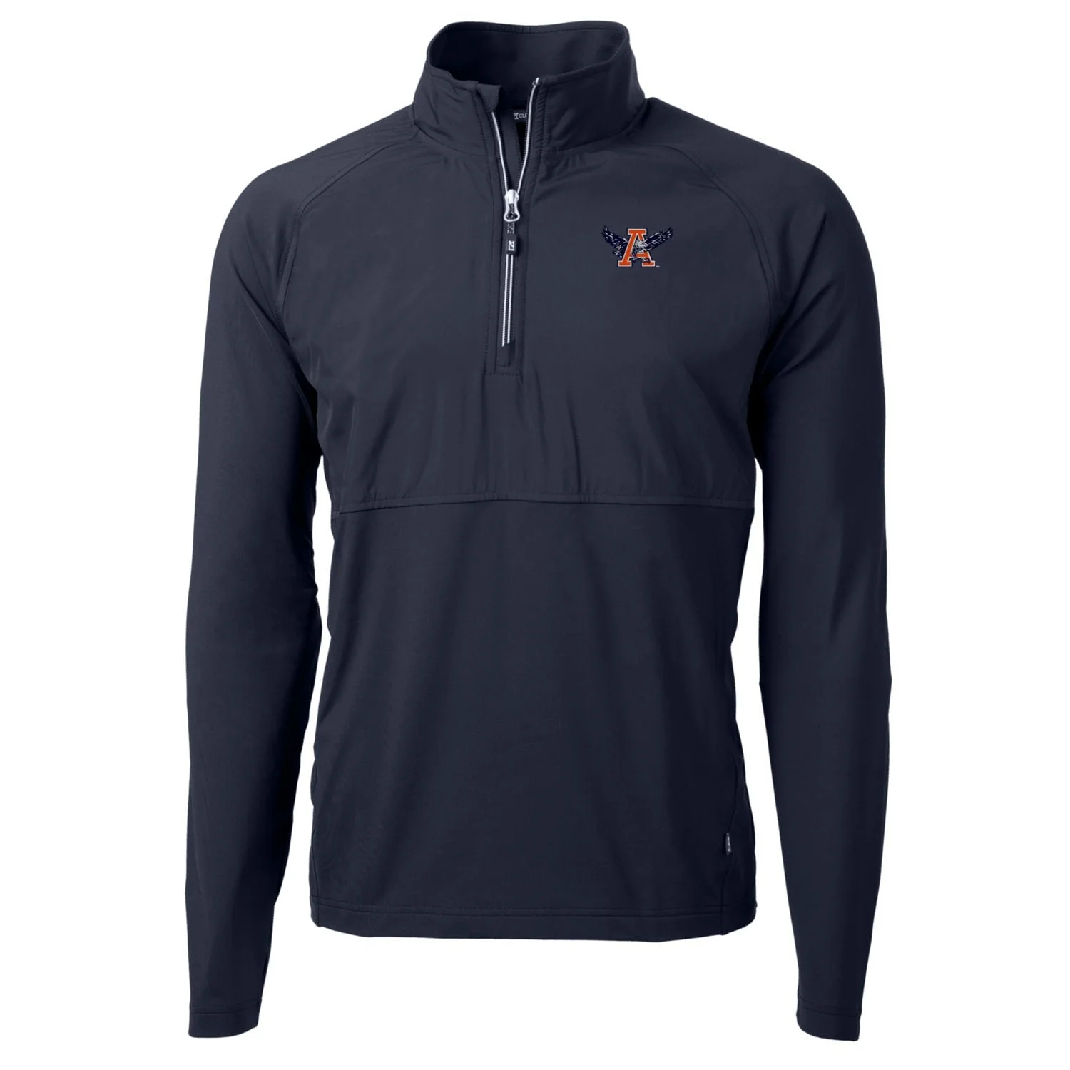 Men's Cutter & Buck Navy Auburn Tigers Adapt Eco Knit Hybrid Recycled Full-Zip Logo Jacket