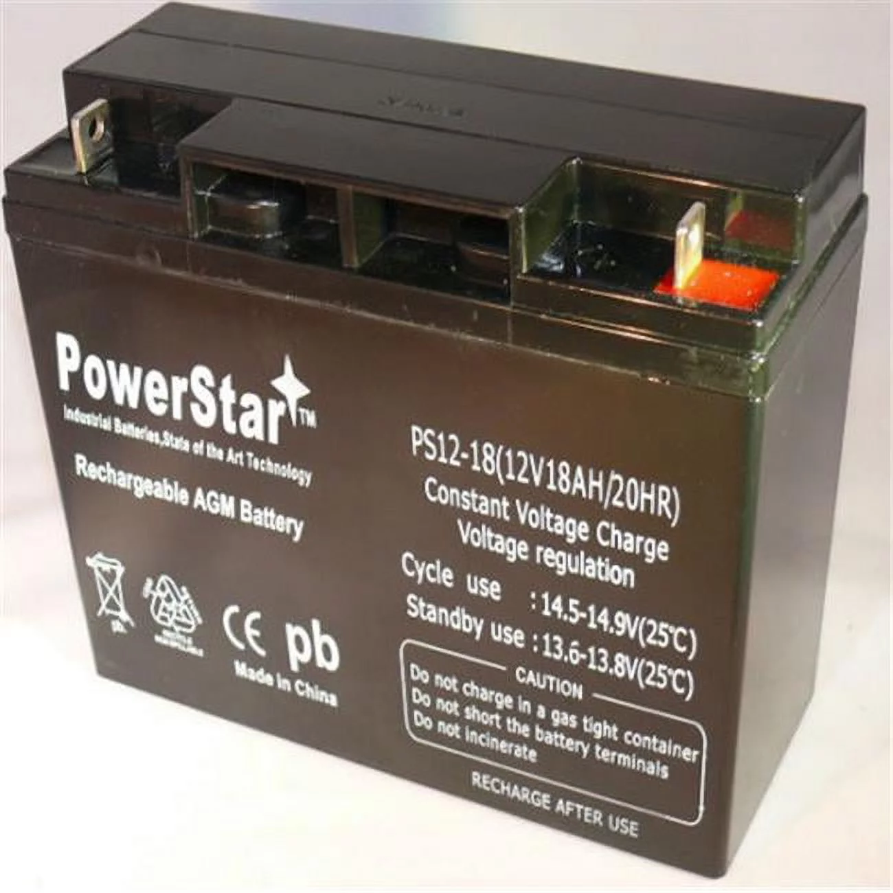 PowerStar  12V 18Ah Earth Wise Electric Lawn Mower Battery