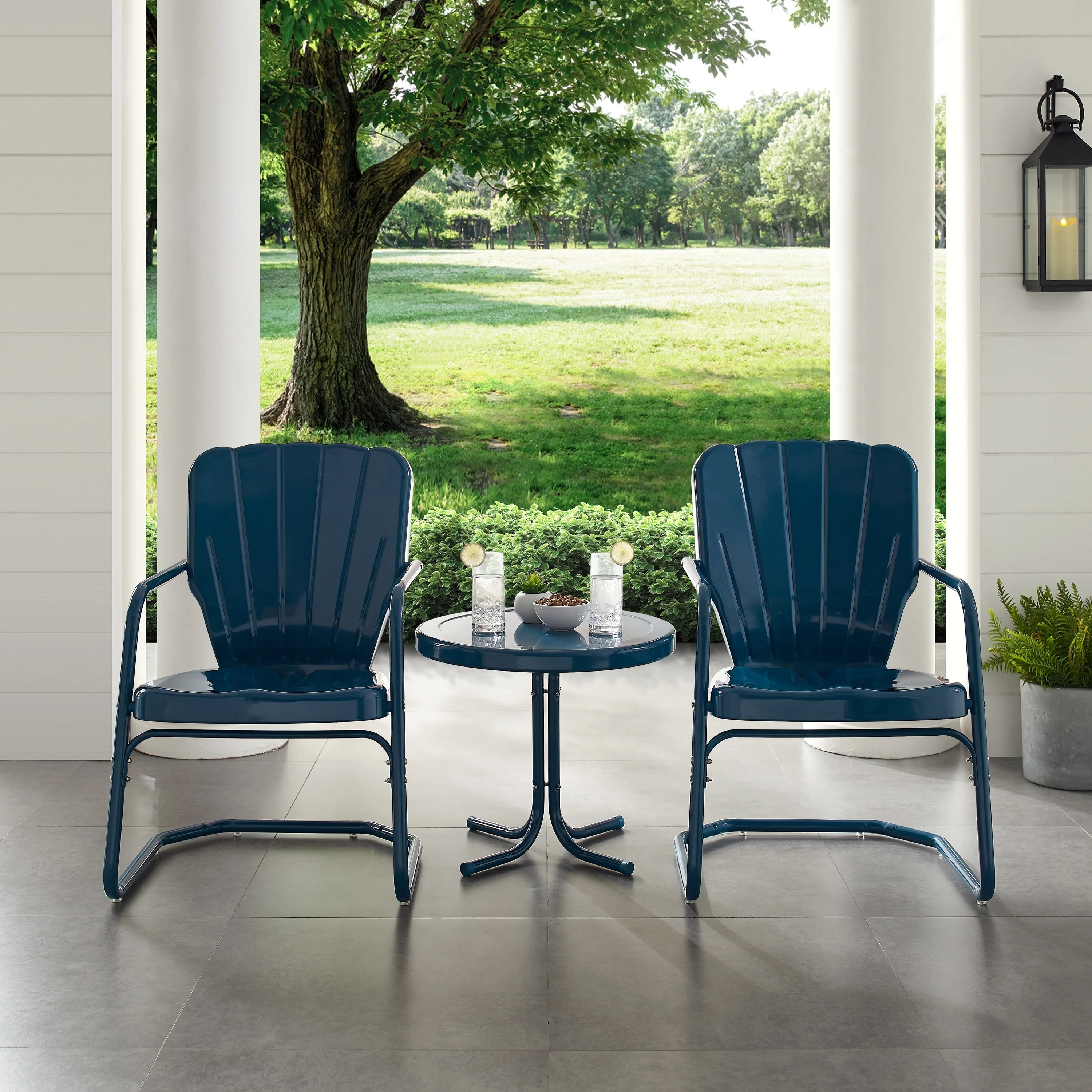 Crosley Furniture  Ridgeland 3 Piece Outdoor Metal Armchair Set