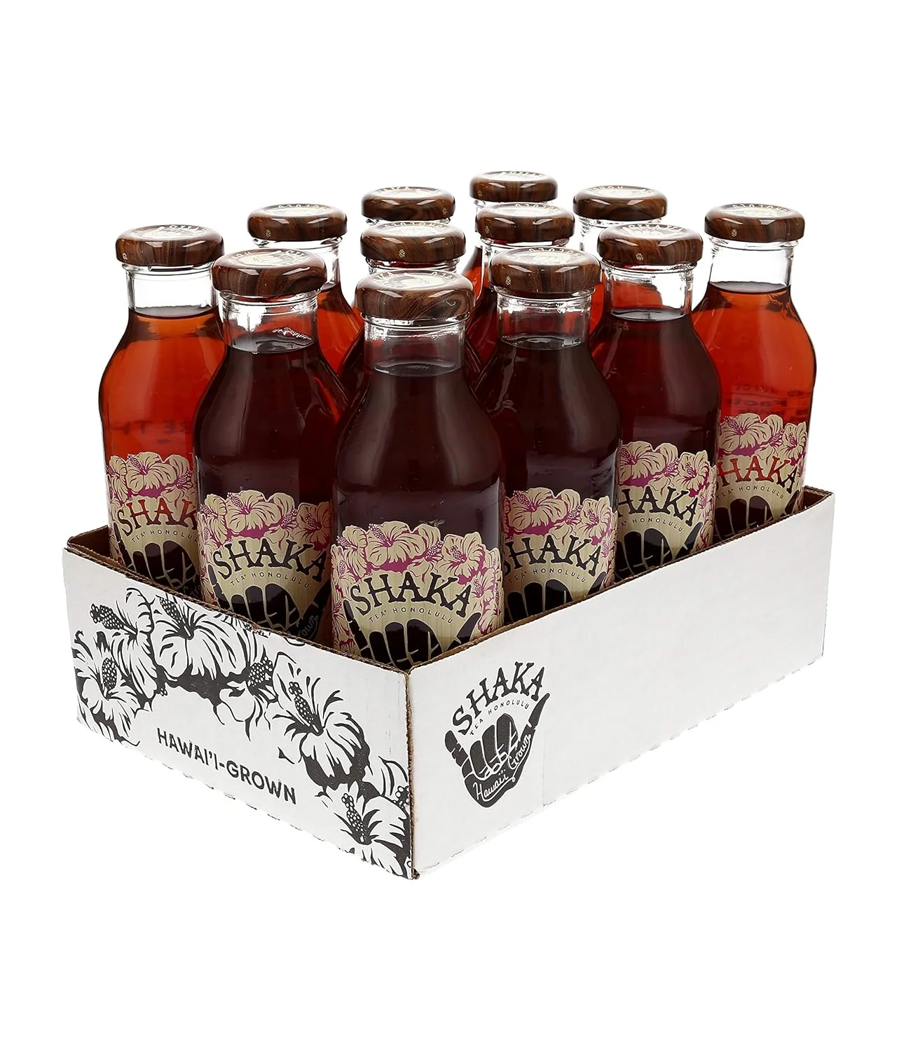 Mamaki Hawaiian  - Lemon Lokelani Rose  - 12 Pack - Naturally Sweetened With Monk Fruit, No Added Cane Sugar, Naturally Caffeine-Free, Mamaki Is Found  Grown In Hawaiian