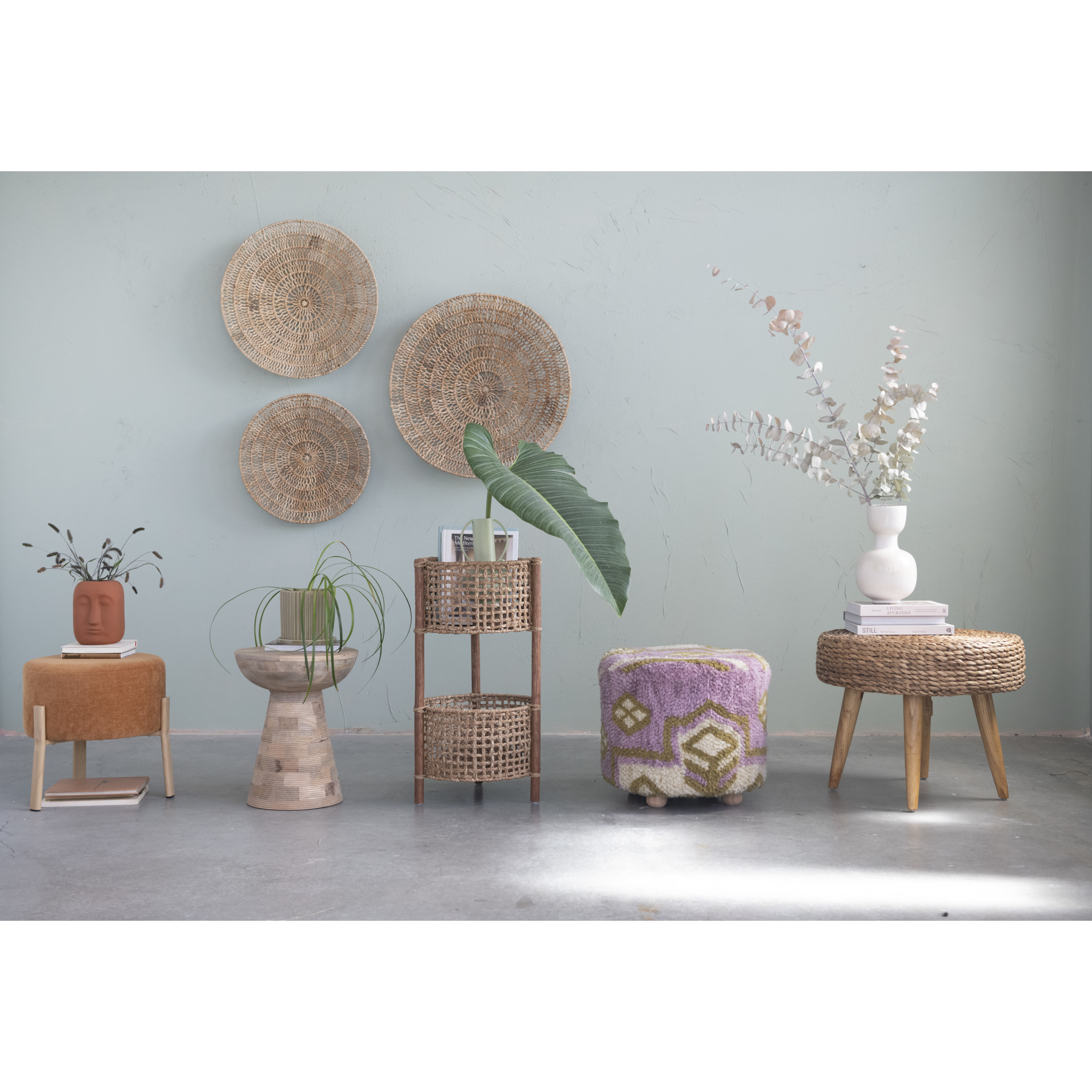 Bloomingville Stoneware Planter with Face, Latex Glaze