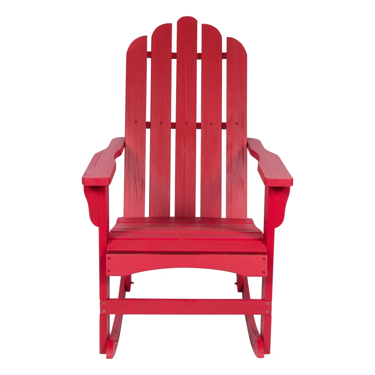 Shine Company Marina II Wood Patio Porch Rocker, Chili Red