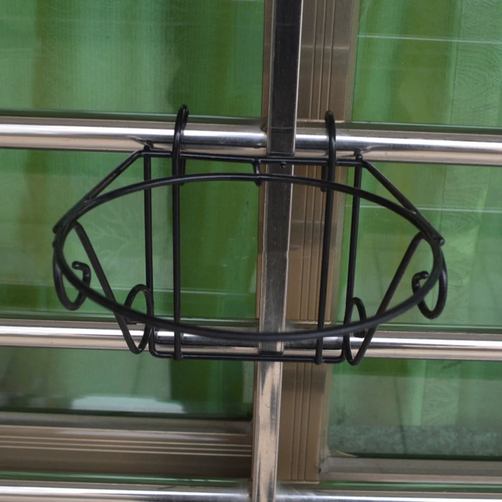 Gongxipen 2pcs Rail Planter Baskets Flower Pot Hanging Rack Railing Hanging Flowerpot Stand