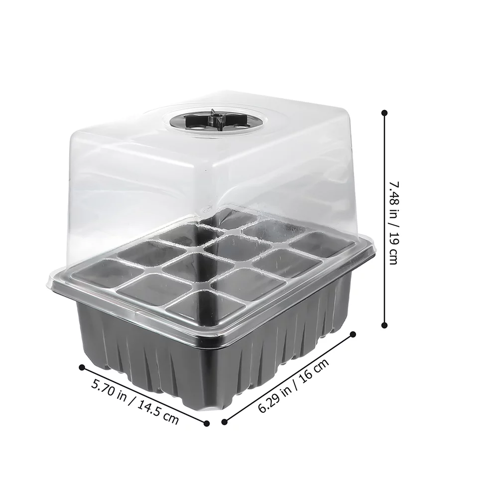 Veggie Tray 3 Pcs Germination Starter Greenhouse Planting Seedling Moisturizing Flowers Insulation