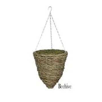 House of Silk Flowers Artificial Cream Hibiscus in Beehive Hanging Basket