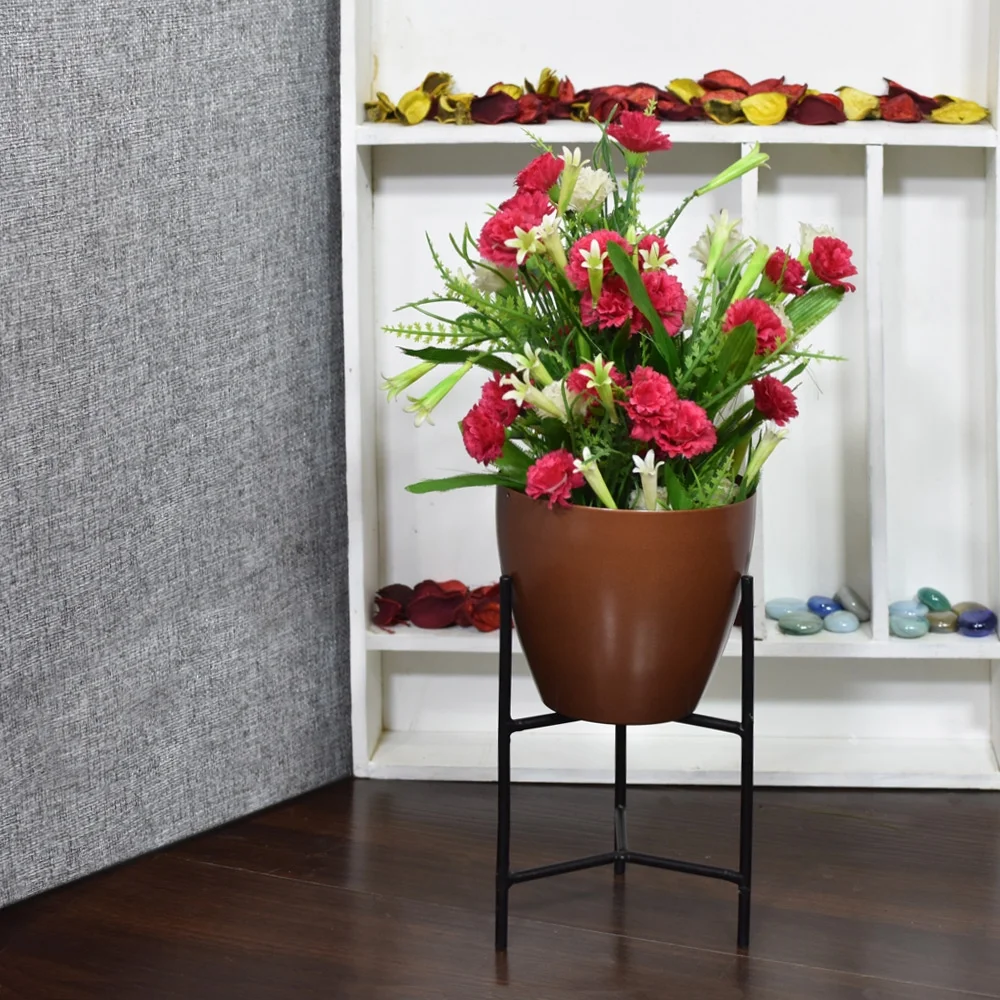 BBH Homes Handmade Round Shaped Iron Planters 8.2 x 4.8 x 4.8 Inch BBVK1002