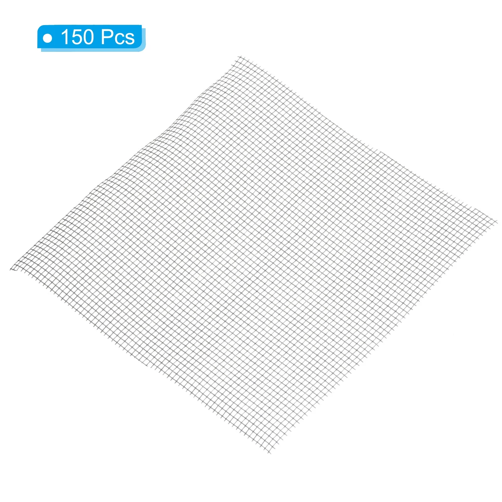 Uxcell Flower Pot Hole Mesh Pad, 4 x 4 Inch Square Drainage Hole Screen Bottom Grid Mat, Gray 150 Pack