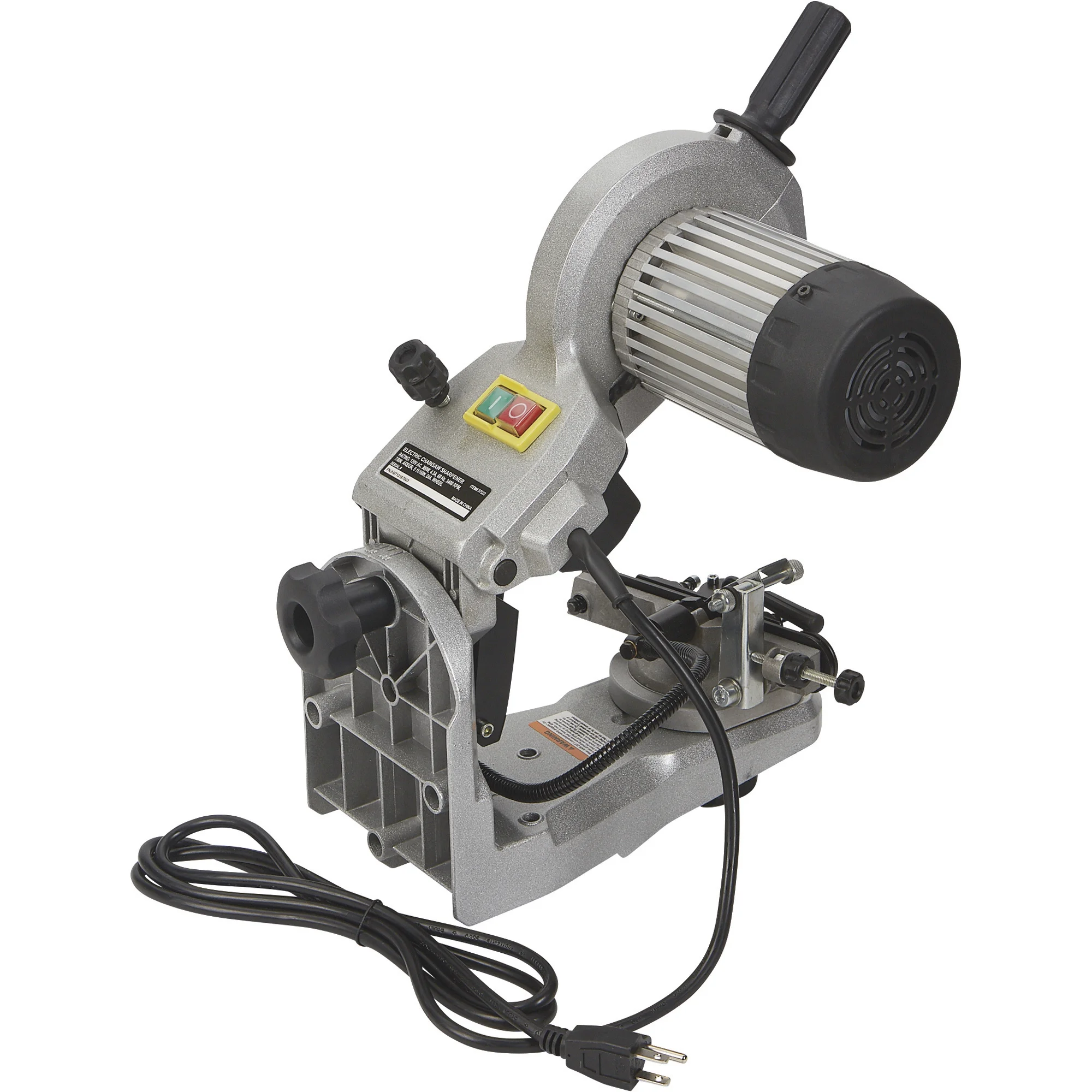 Strongway Electric Chainsaw Sharpener with Hydraulic Assist, 120V, 1/4in. to 3/4in. Pitch, 3,400 RPM