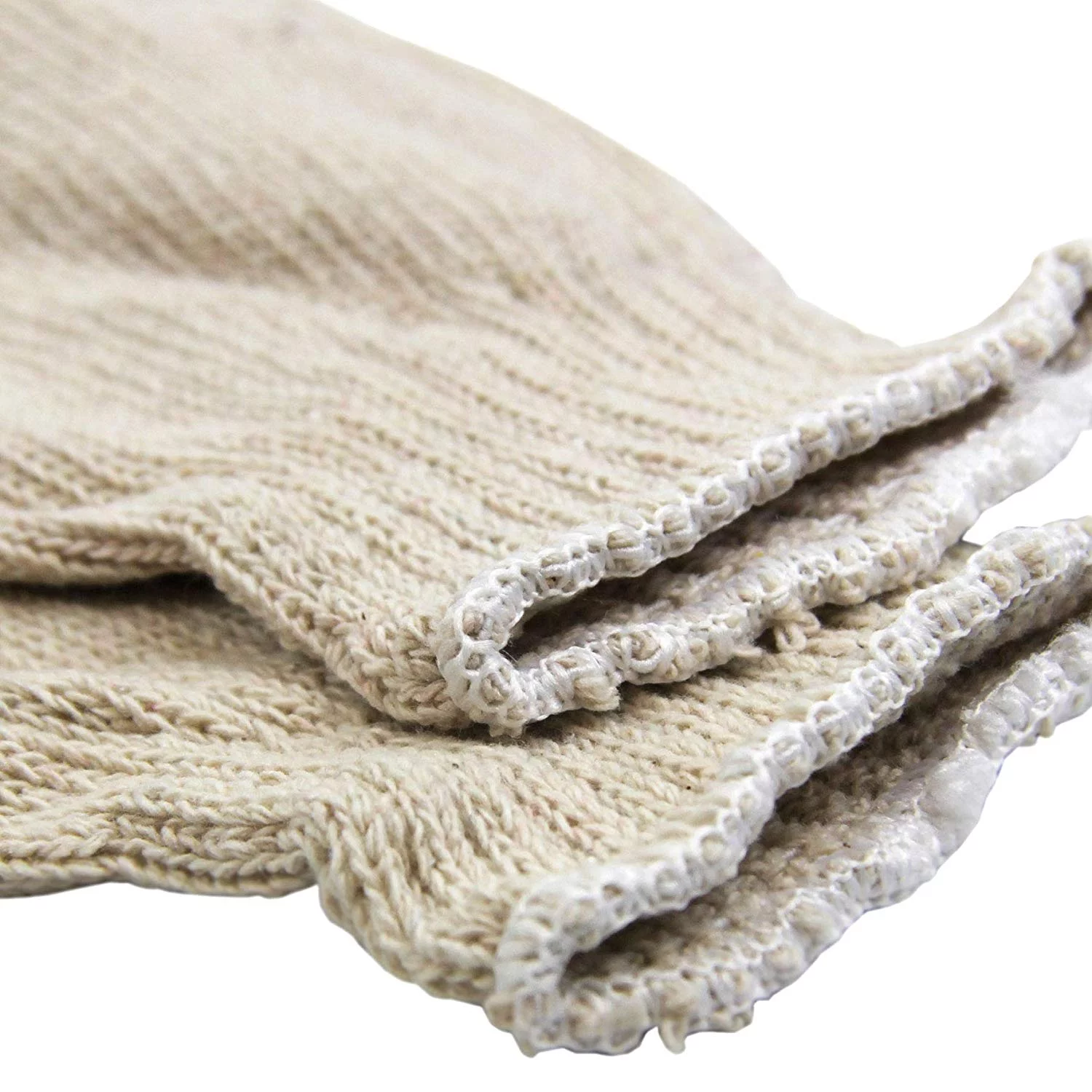 [12 Pairs, Large] Polyester Cotton Knit Safety Protection Grip Work Gloves for Painter Machanic Industrial Warehouse Gardening, Men Women, Natural Beige - 24 Count Bulk