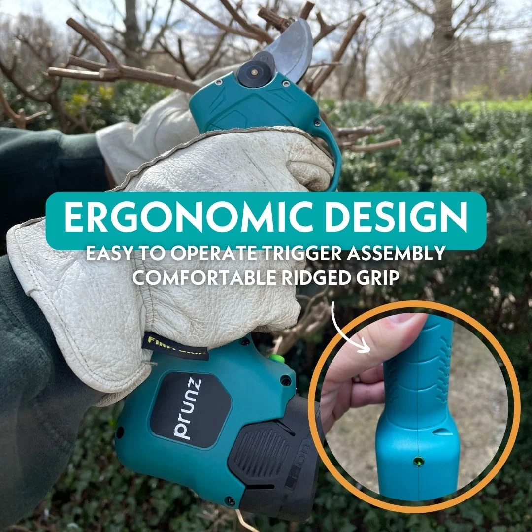 prunz Electric Bypass Pruning Shears, Rechargeable 14.4-Volt Lithium-Ion Battery