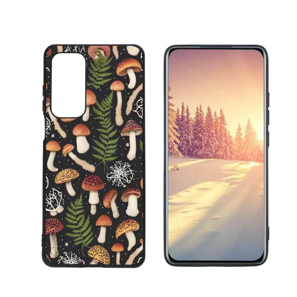 Compatible with Motorola MOTO Edge 5G UW Phone Case, Mushroom-forest-aesthetic-1 Case Men Women, Flexible Silicone Shockproof Case for Motorola MOTO Edge 5G UW