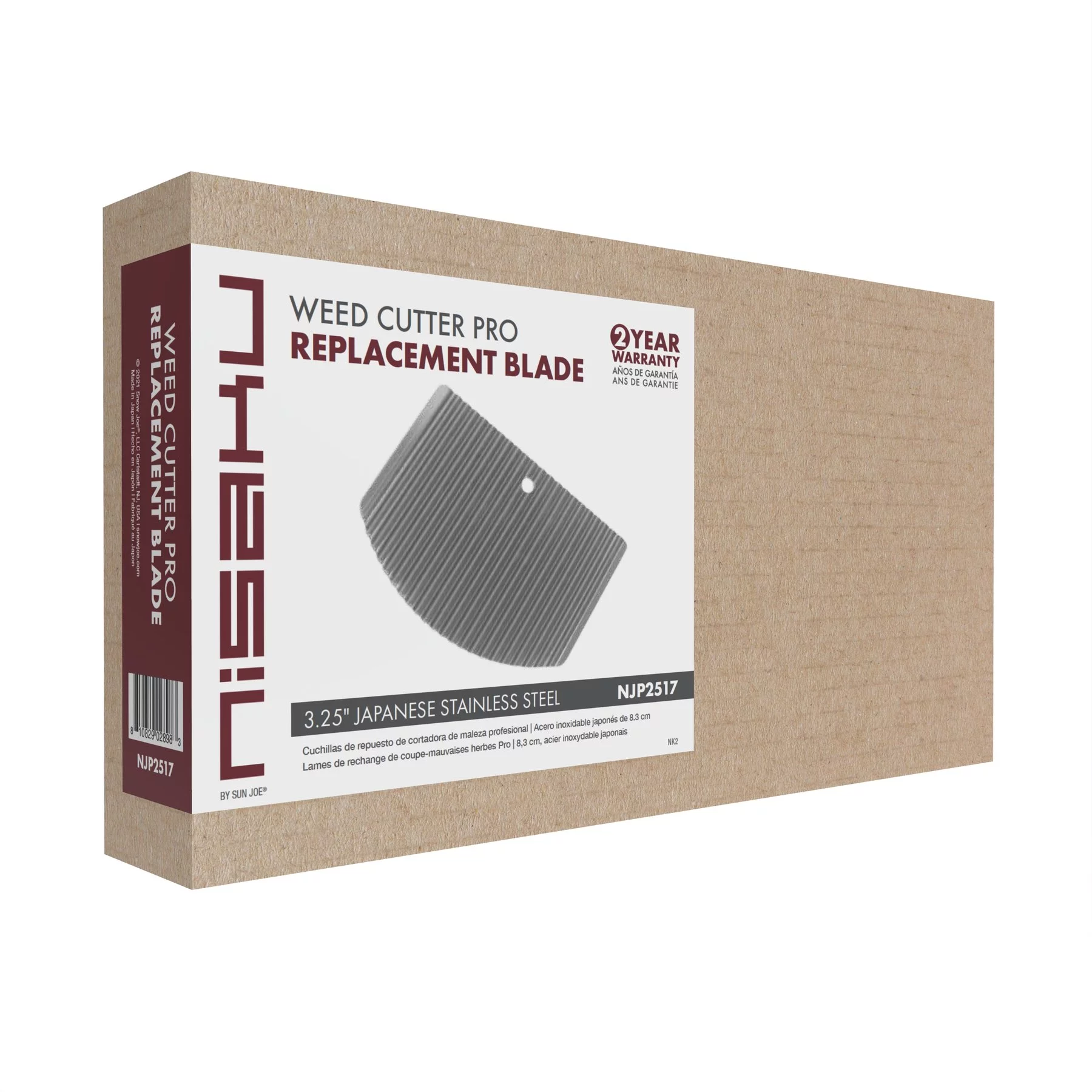 NISAKU NJP2517 ZASSOU BURUSH PRO KAEBA Stainless Steel Weed Cutter Pro 3-Pack Replacement Blades