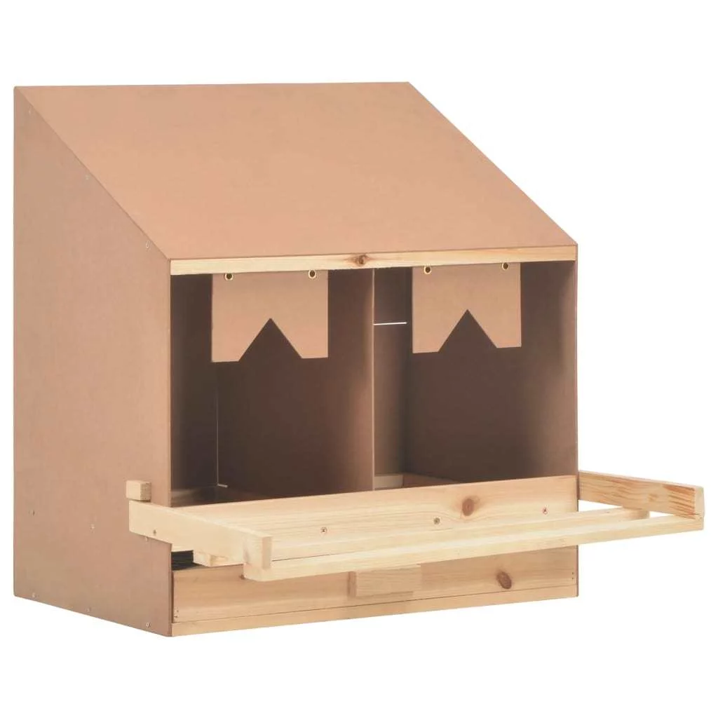 vidaXL Chicken Laying Nest 2 Compartments 24.8