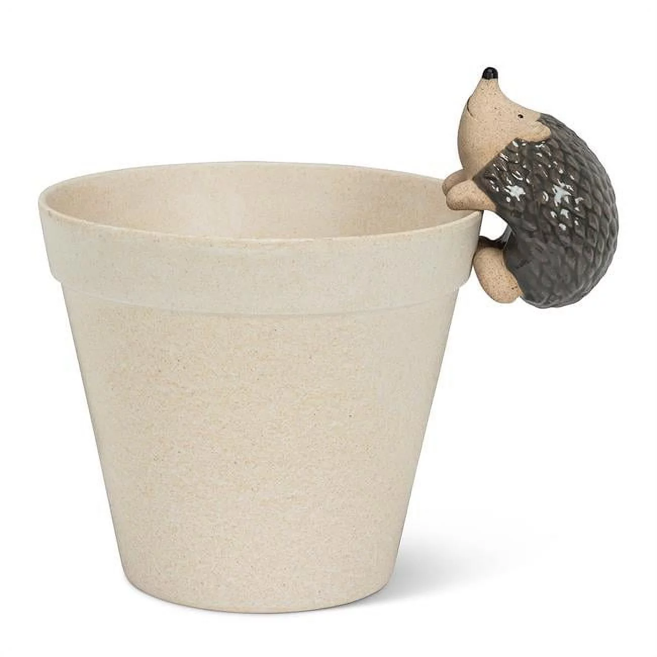 Abbott Collection AB-27-CRITTER-181 3.5 in. Climbing Hedgehog Pot Hanger, Grey