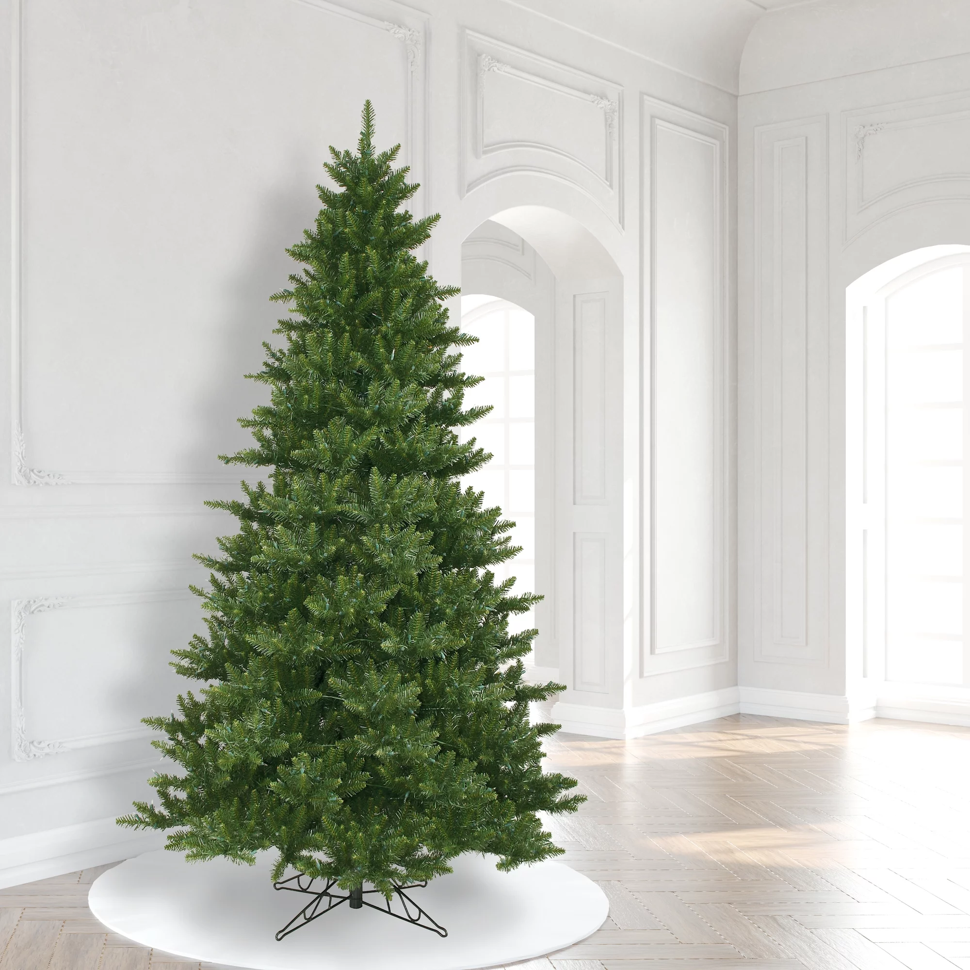 Vickerman 8.5' Camdon Fir Artificial Christmas Tree, Unlit - Faux Christmas Tree - Seasonal Indoor Home Decor