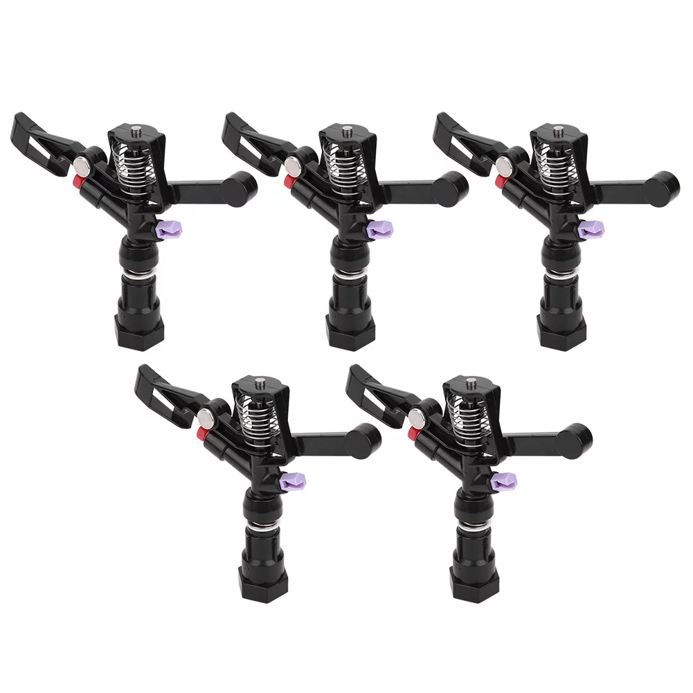Eddwiin 5Pcs 3/4in DN20 Female Thread Controllable Angle Rotating Sprinkler Rocker Nozzle for Garden Lawn