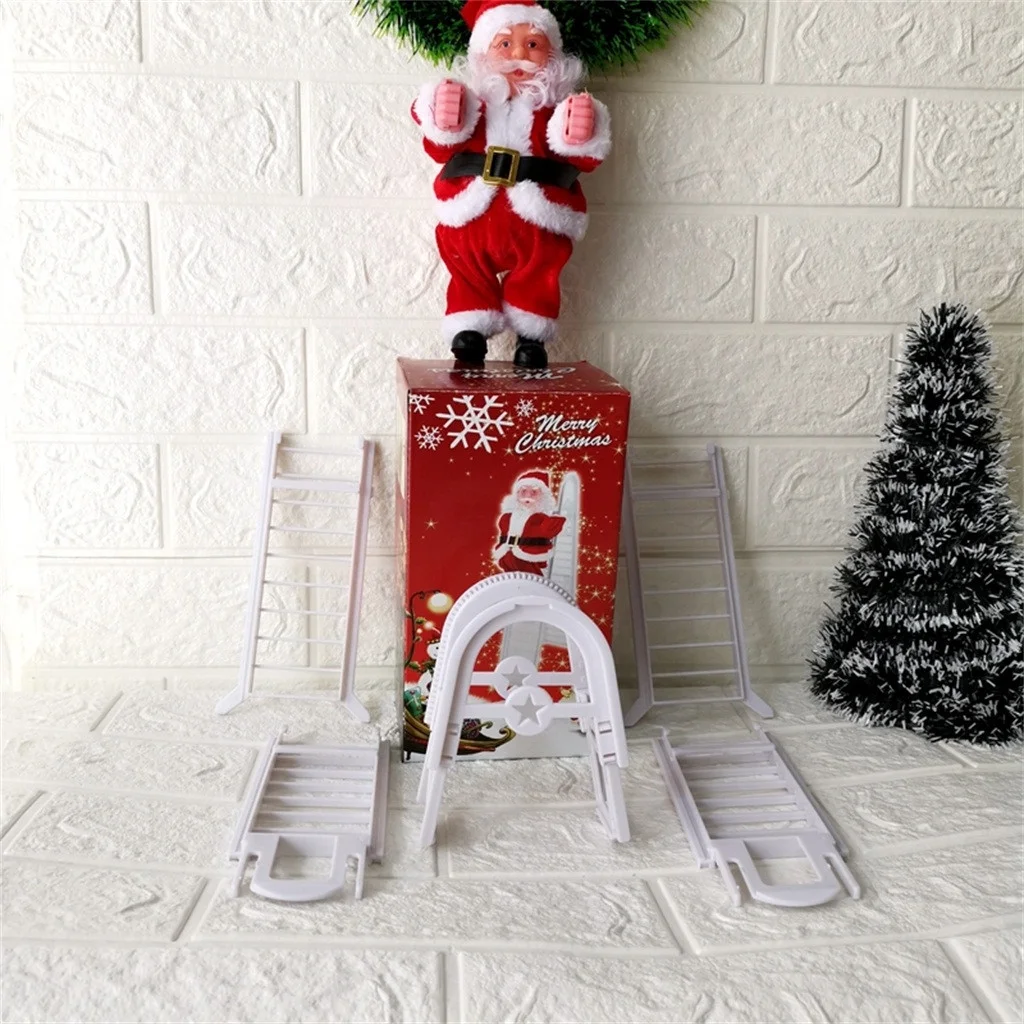 YHAIOGS Christmas Decoration Santa Claus Electric Climbing Hanging Xmas Ornament TOys