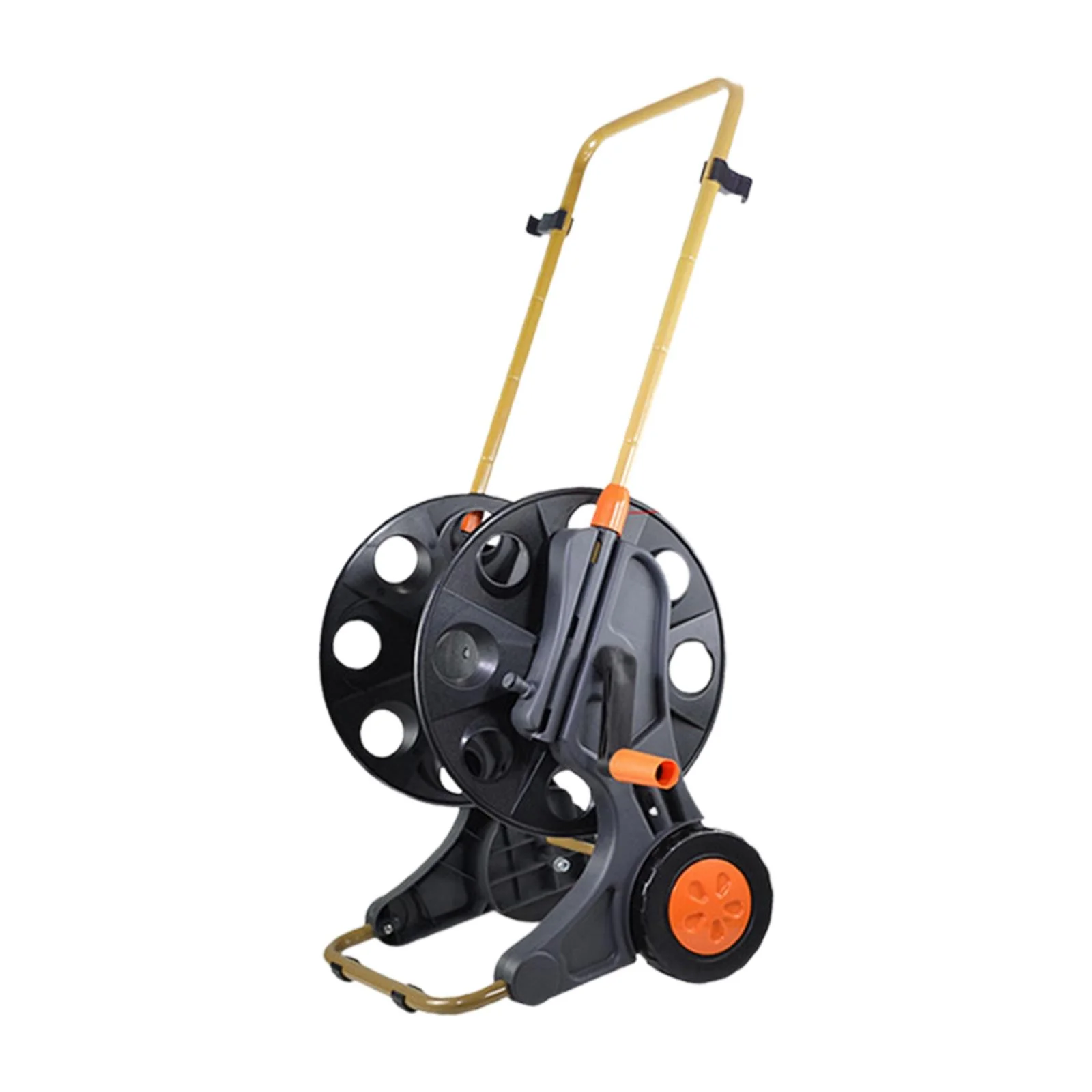 SunniMix Hose Reel Cart Gardening Tool Pipe Storage Rack for Outside Farm Car Washing TKM01 60M