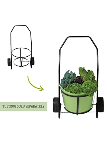 Gardener's Supply Company Rolling Garden Clean-up Cart | Multi-Purpose Mobile Gardening Caddy for 11 Gallon Tubtrugs | Outdoor Gardening Clean-up & Garden Tools Utility Cart - Holds up to 50 pounds