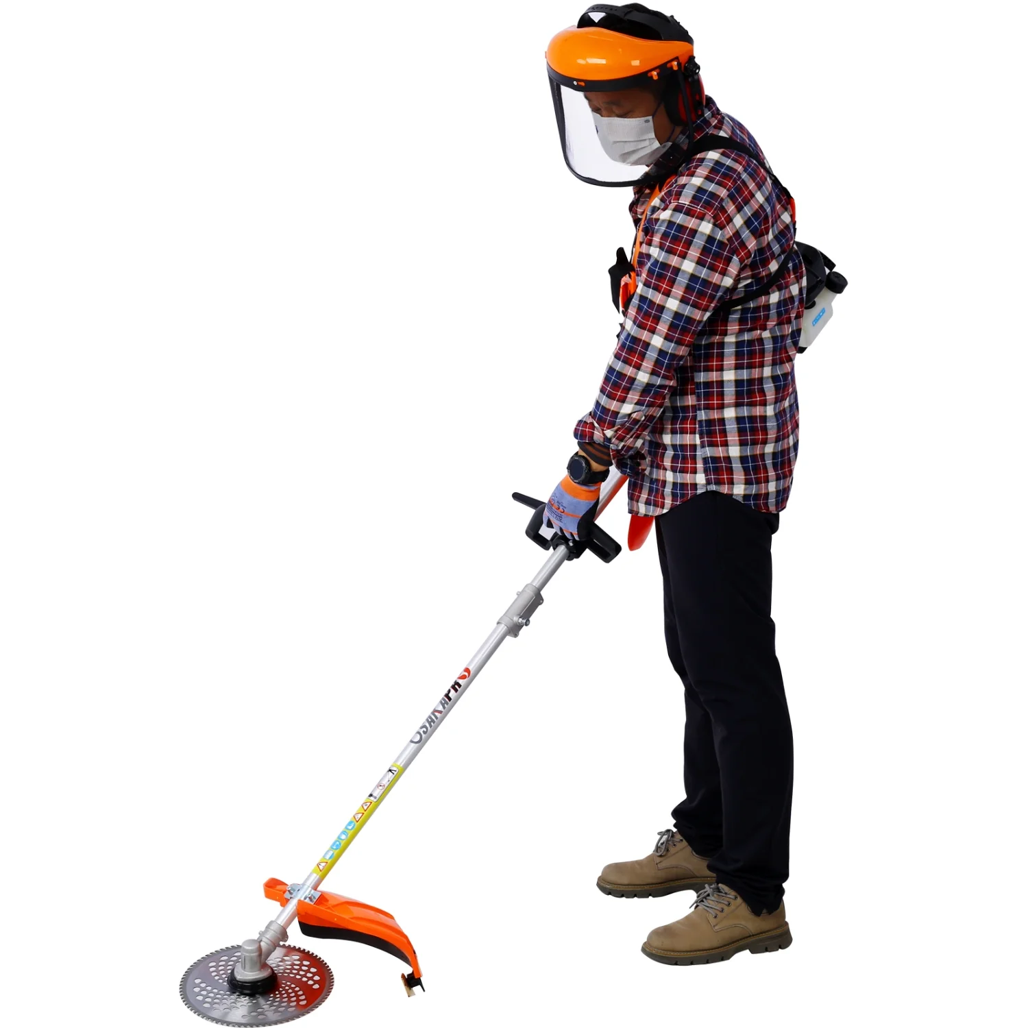 EPA Compliant 56CC 2-Cycle Multi-Functional Garden Tool System with Gas Pole Saw  Hedge Trimmer  Grass Trimmer  Brush Cutter - Versatile and Efficient 8 in 1 Trimming Tool