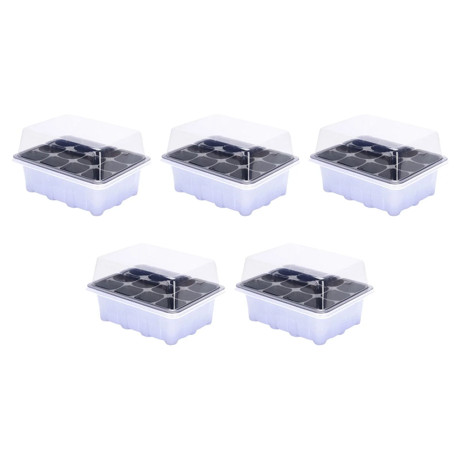 oshhnii 5 Pieces Plant Starting Tray Seed Starter Tray Germination Tray for Terraces 12 Grids