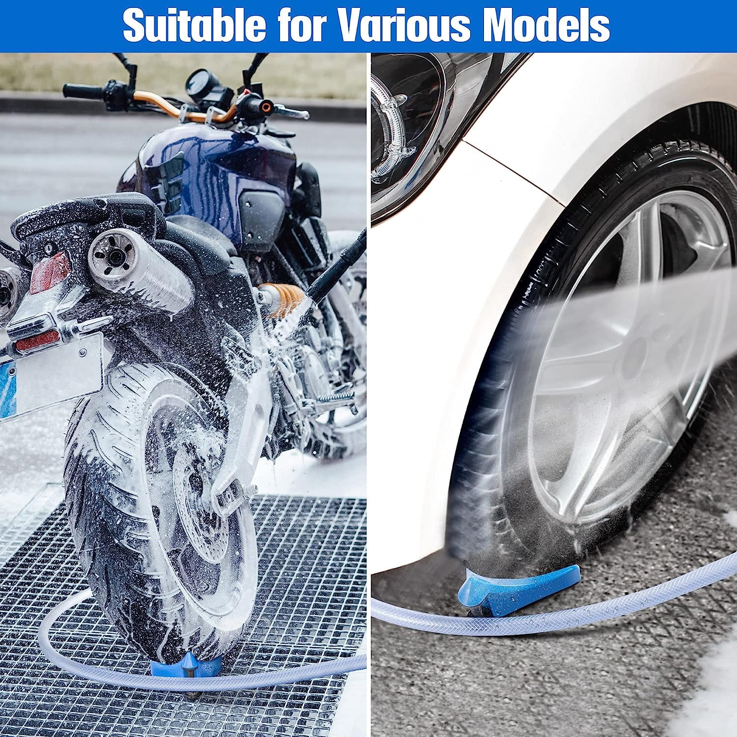 Prevent Pressure Washer Hose Stuck Blue Car Wash Tool Car Hose Guide Prevent Water Pipes from Wearing Out