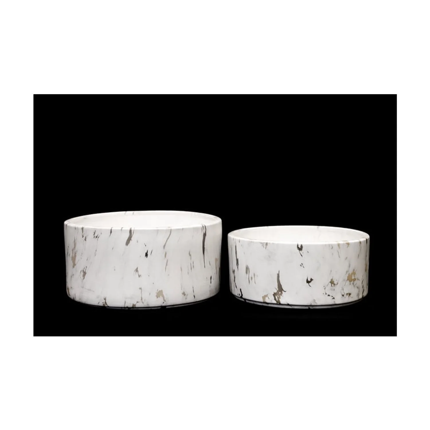 Urban Trends Ceramic Low Pot Round