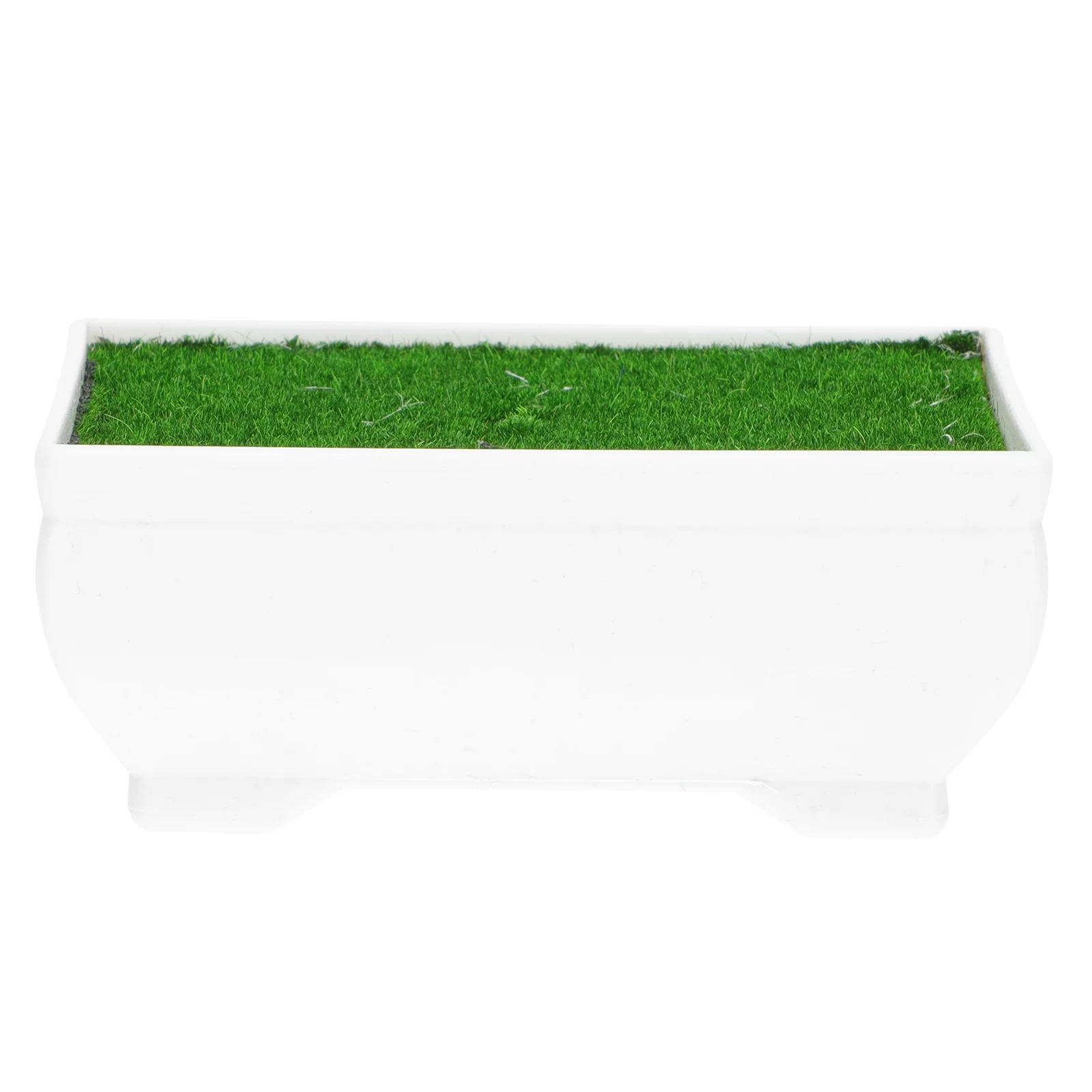 1 Set Plastic Plant Pot with Foams Flocking Fake Flower Planter Graden Balcony Decor