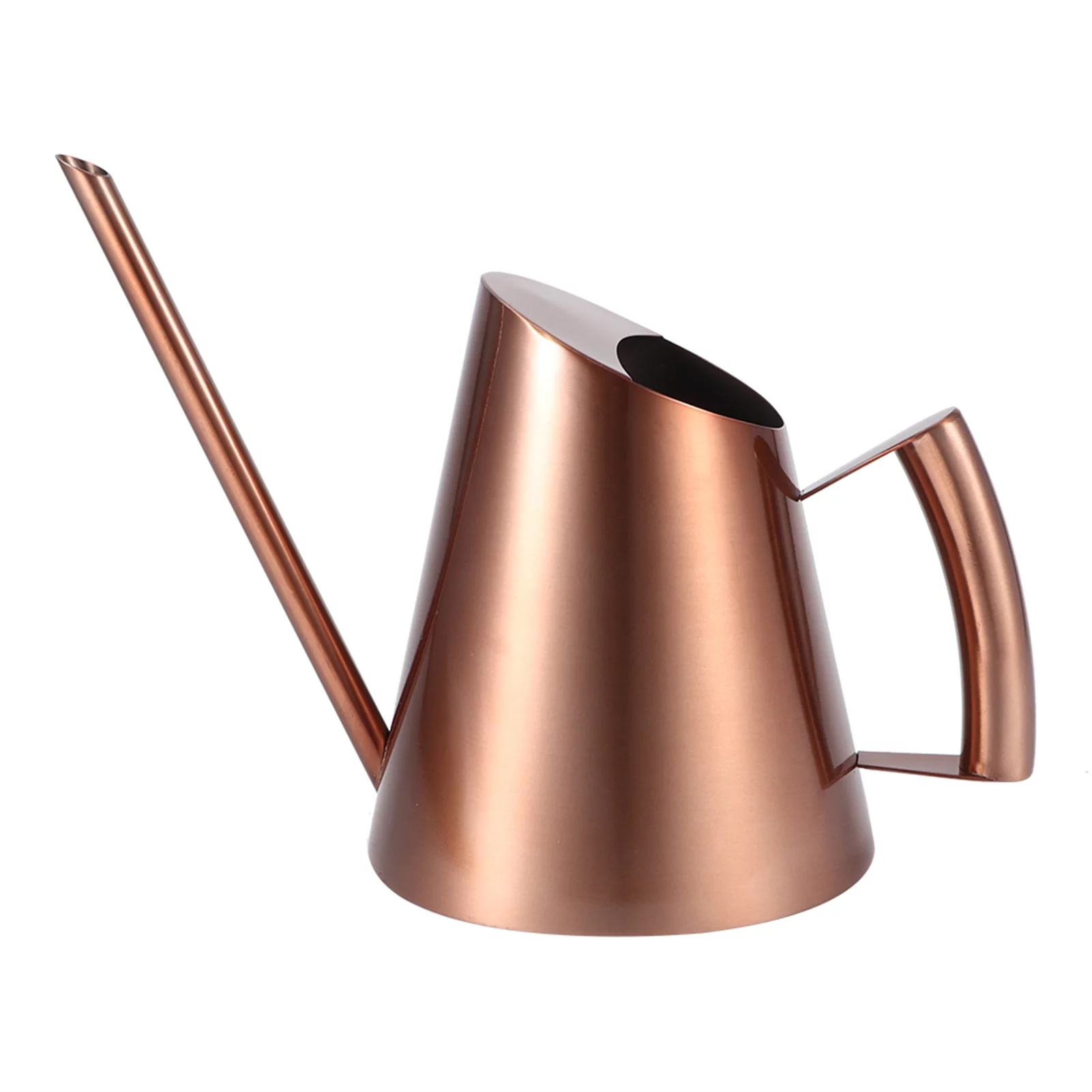 Watering Can, Bronze Stainless Steel Watering Pot with Long Spout Household Garden Plant Flower Long Mouth Sprinkling Pot(M)