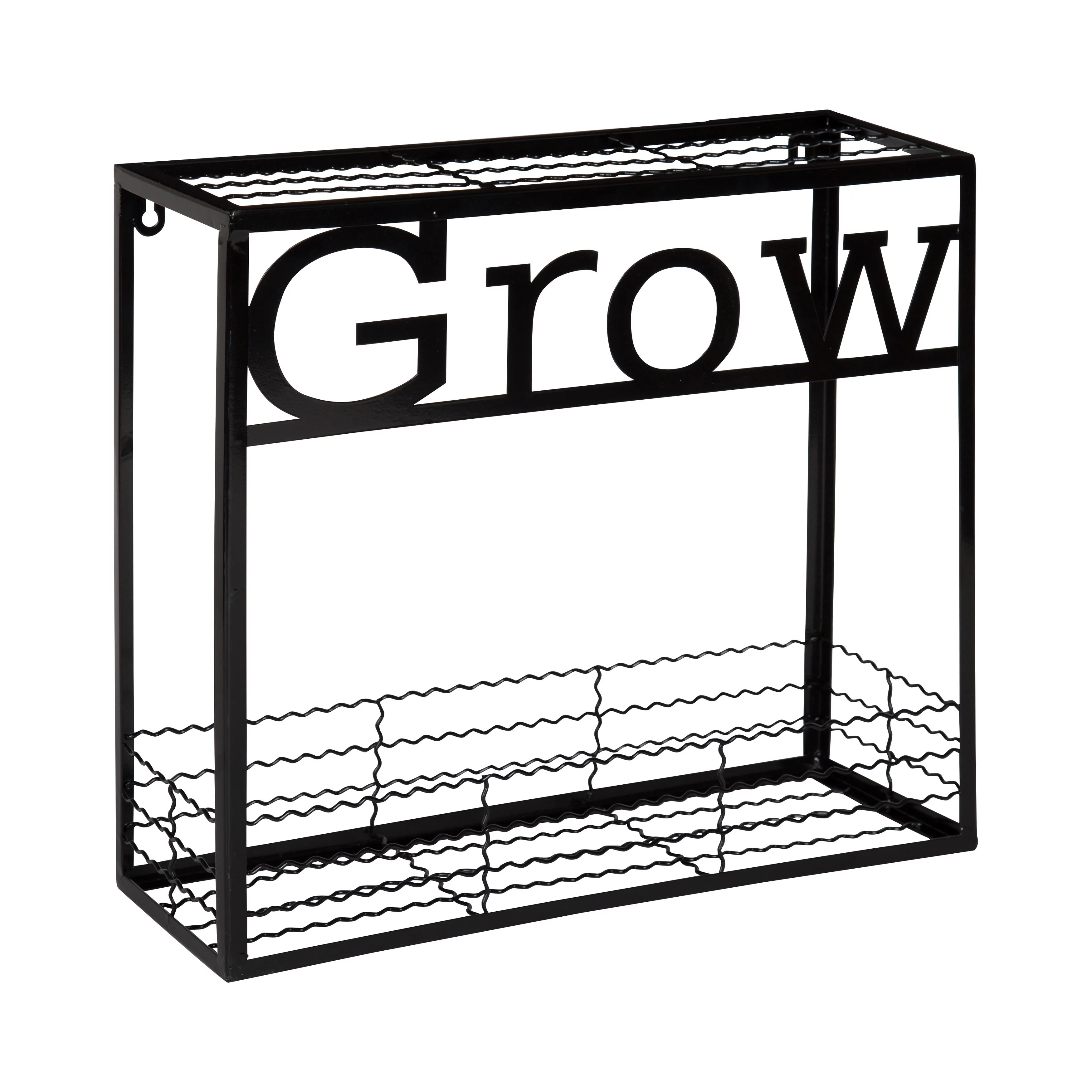 Kate and Laurel  Cramer Wall Garden Box, 16.5 x 15 inches, Black - 15x5x16.5