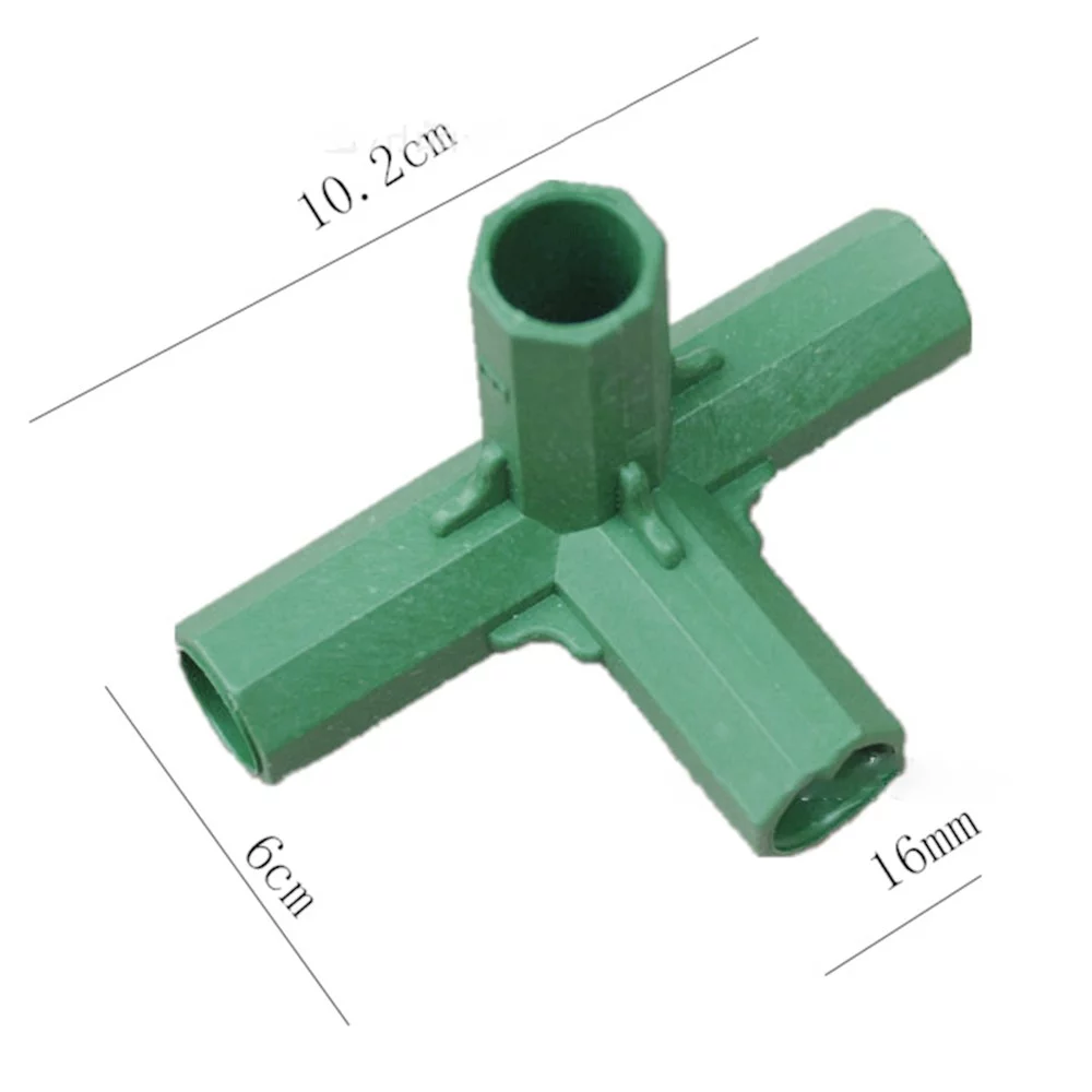 4Pcs Plastic Garden Climb Plant Awning Joints Connector Frame Greenhouse Bracket