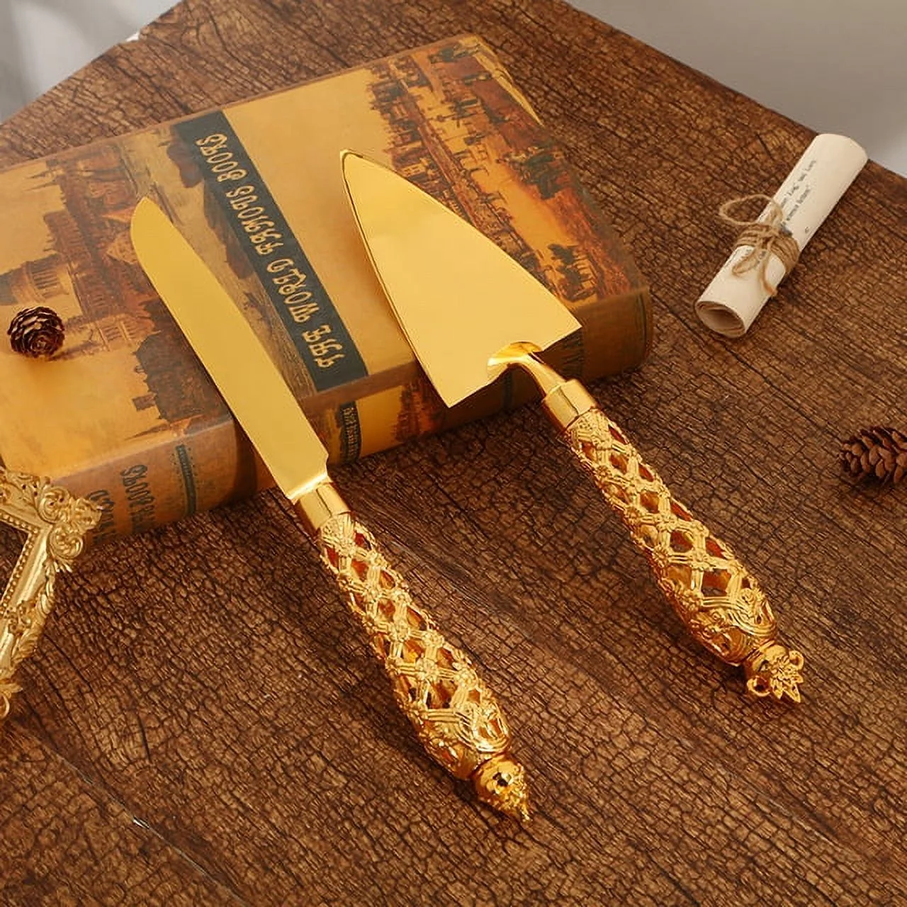 Triangle Cake  and Shovel  Dinner   Pizza  Bread   Wedding Supplies  Baking Tools  2Pcs