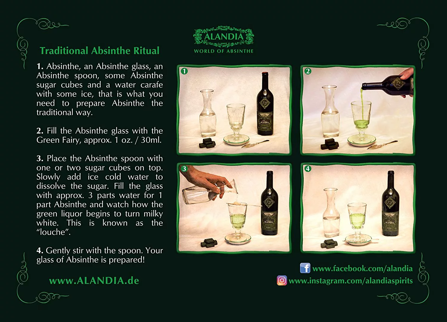 Absinthe Fountain Petite | Mouthblown Glass | 2 Spouts | Easy Handling