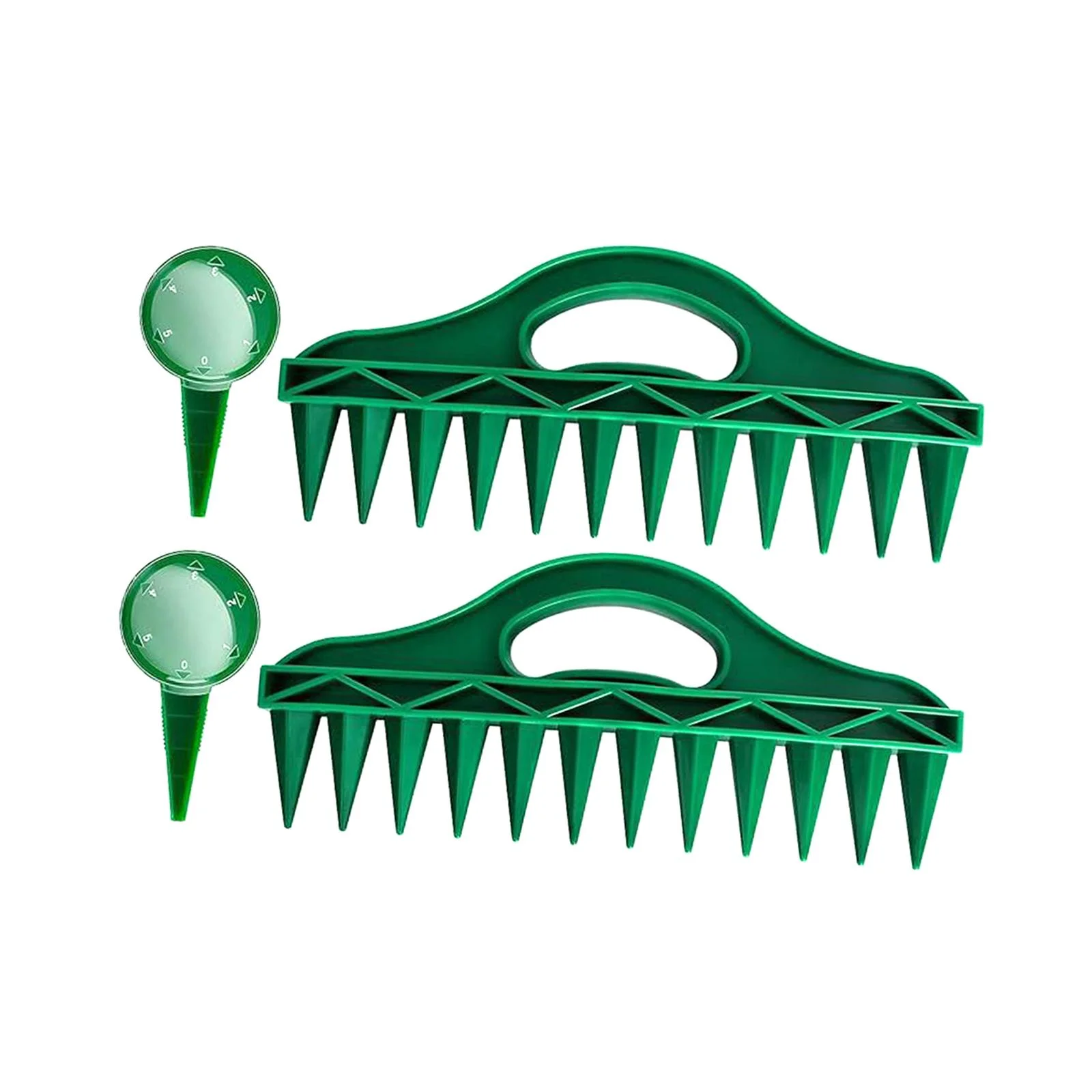 Miulika Soil Digger Planter Garden Tools Transplanting Plants Gardening with Handle Horticultural Gift to Gardener Soil Digger Spacer 2 set