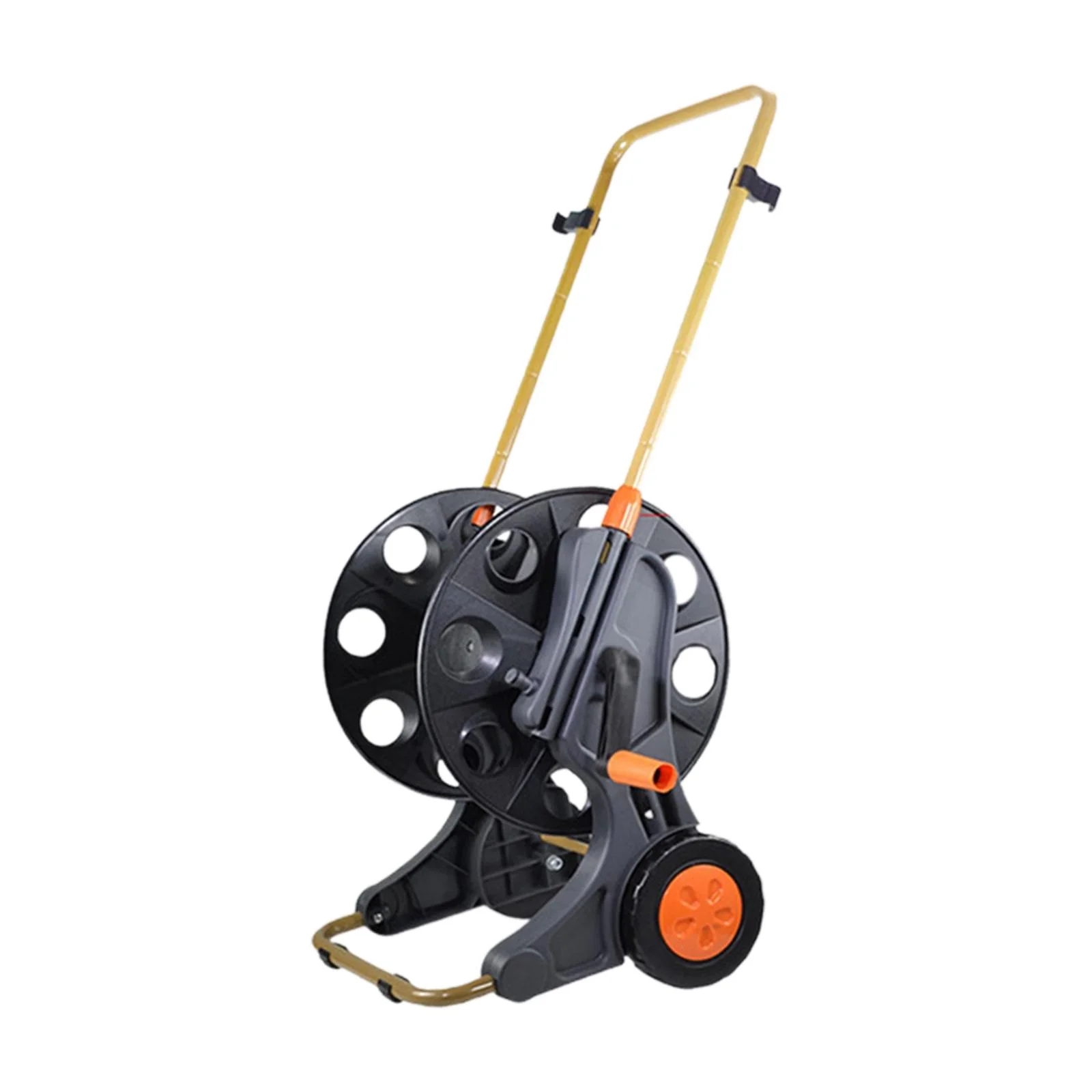 SunniMix Hose Reel Cart Gardening Tool Pipe Storage Rack for Outside Farm Car Washing TKM01 60M