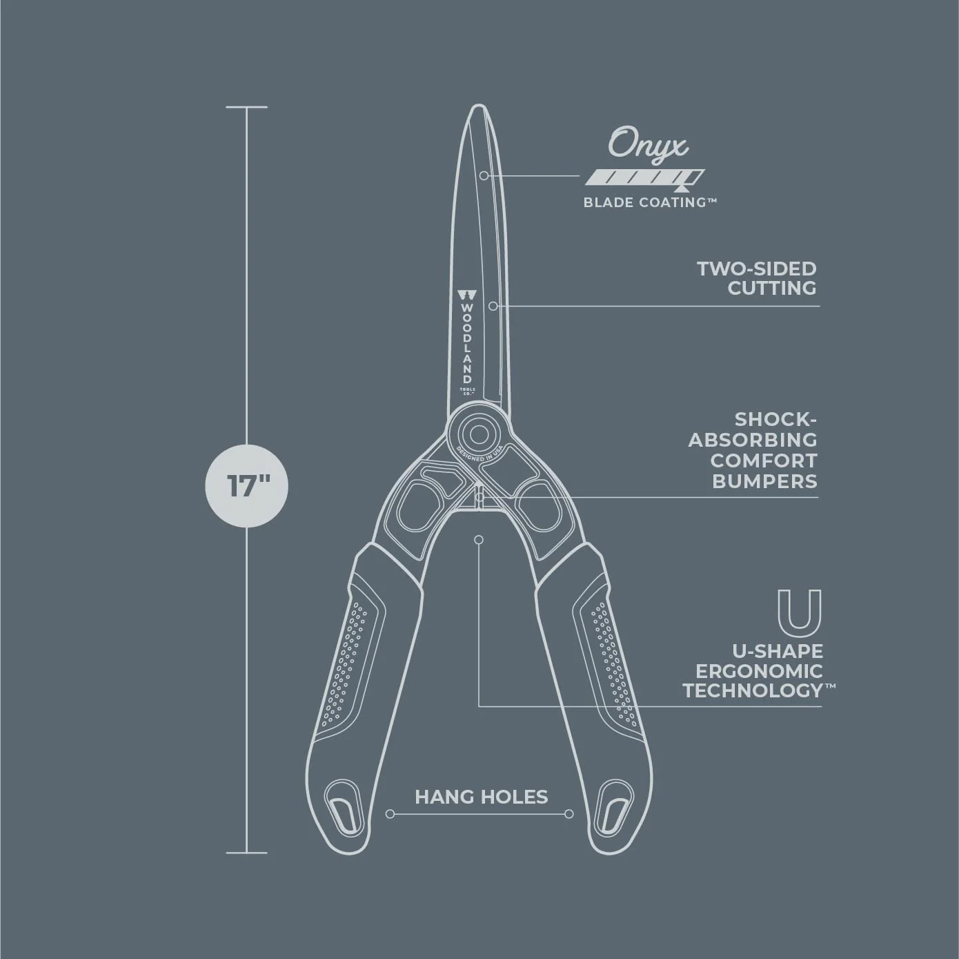 Woodland Tools 16 Inch Duralight Hedge Shear
