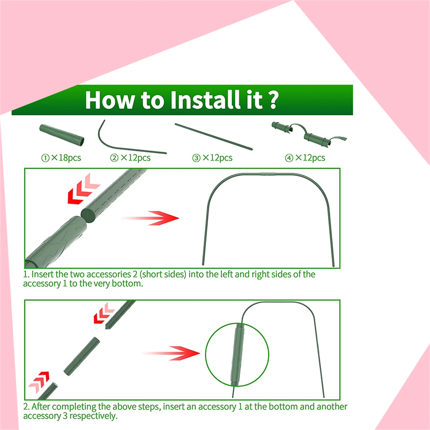 Garden Greenhouse Hoops-6 Sets