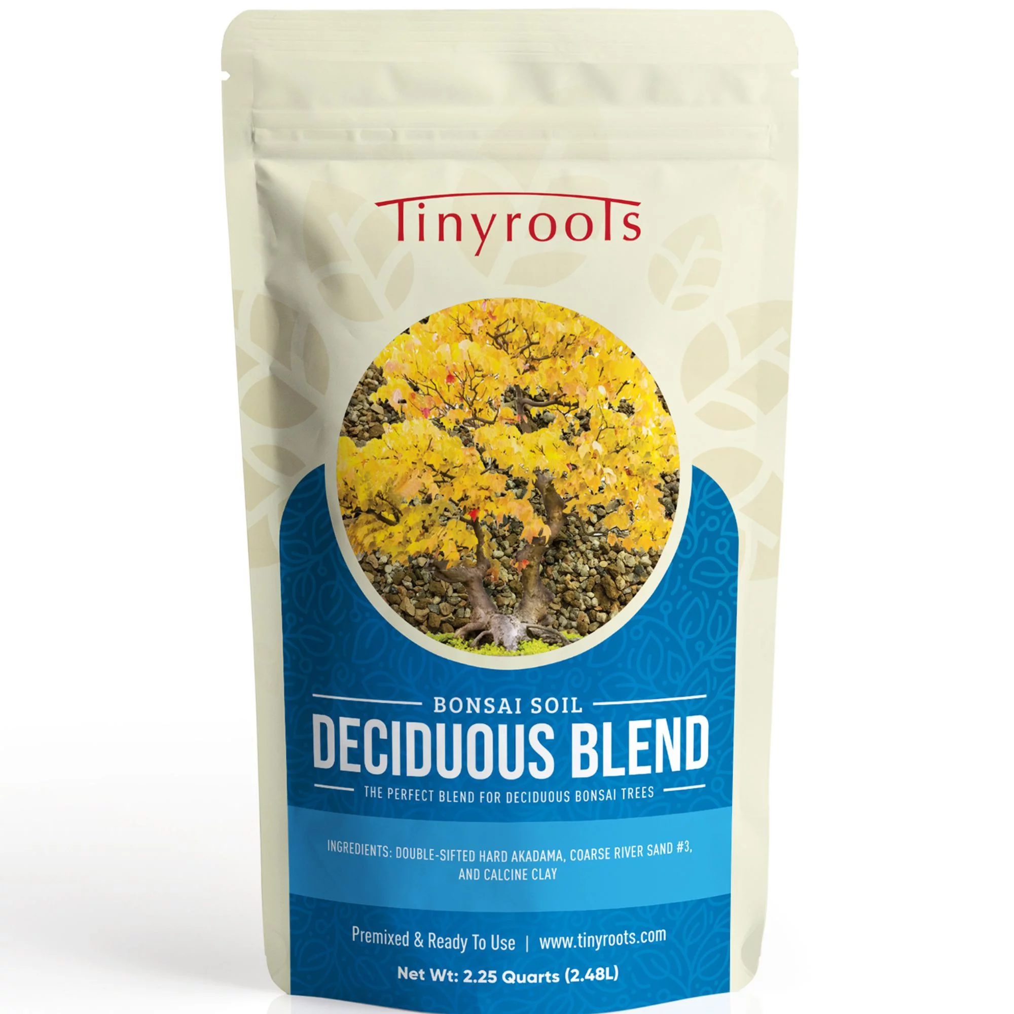 Tinyroots Deciduous Blend Bonsai Soil - 2.25 Quarts, Bonsai Dirt Formulated for Japanese Maple, Hornbean, Elm and Other Deciduous Bonsai Trees