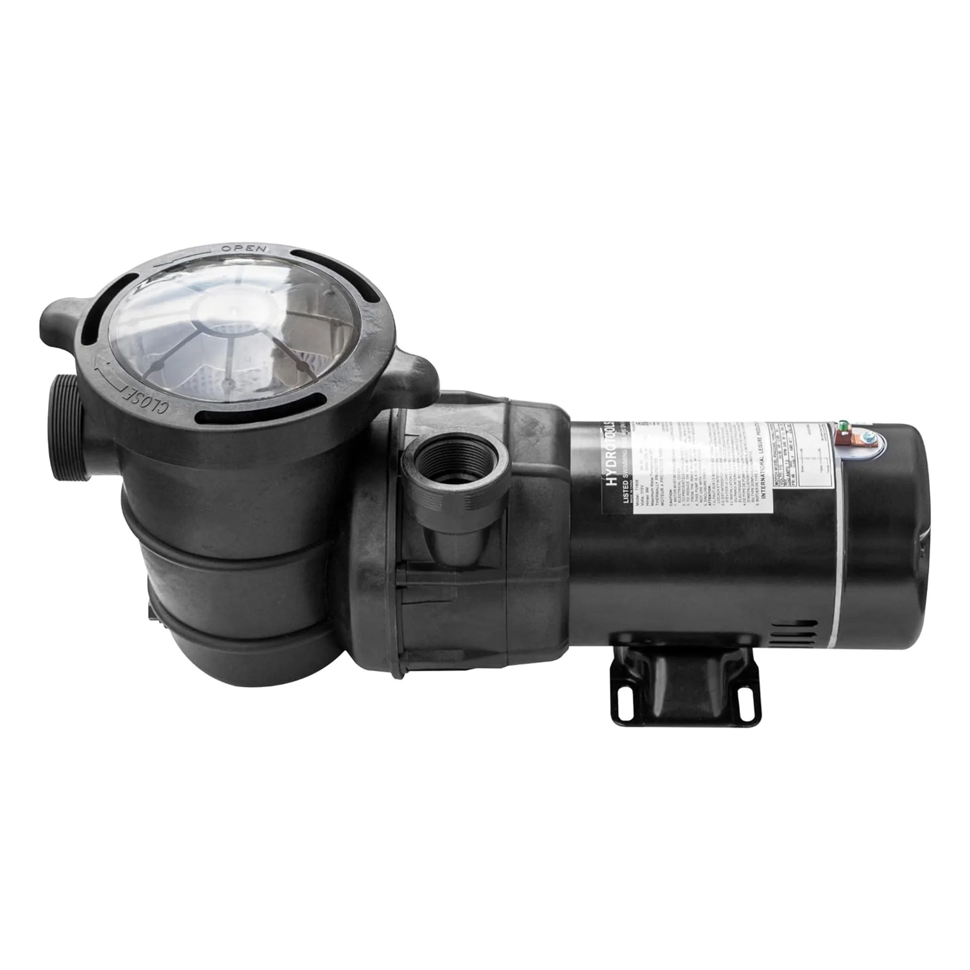 HYDROTOOLS By SWIMLINE 71916 Hydro-Flo 1.0 HP (0.8 THP) 4500 GPH ABOVE GROUND Powerful Pool Pump 2 Variable Speed Extra Large Strainer Basket Vertical Discharge 115V Energy Saving Silent Noise DOE