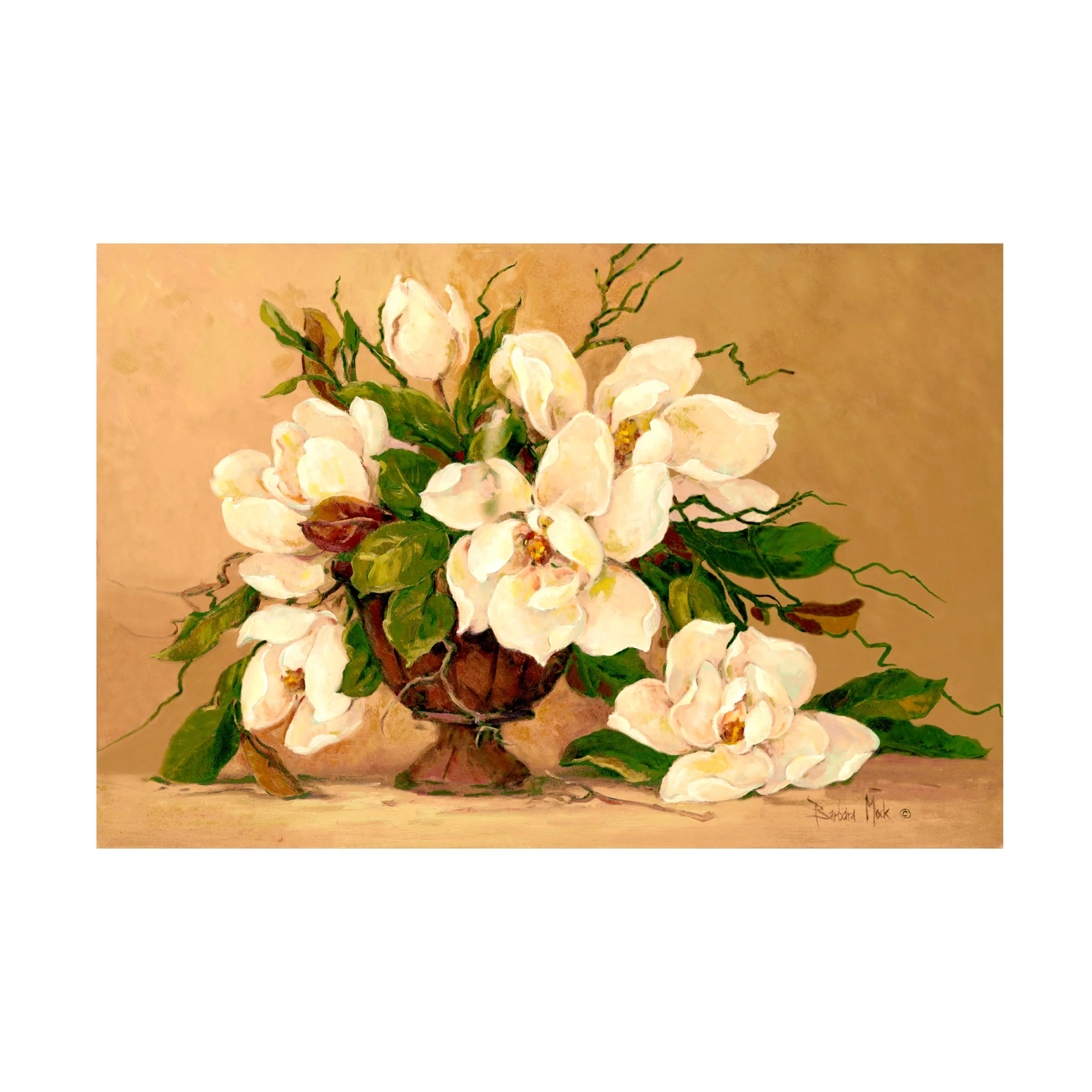 Barbara Mock 'Southern Magnolias' Canvas Art
