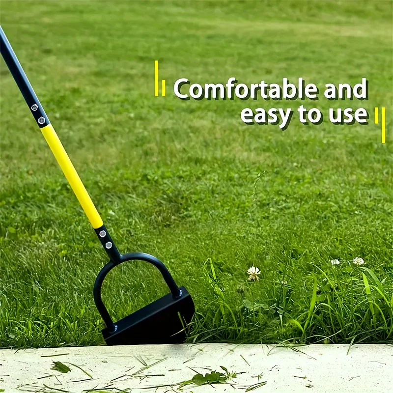 1pc gardening tool manual edger shovel with handle half-moon lawn edger sawtooth hand lawn edger tool