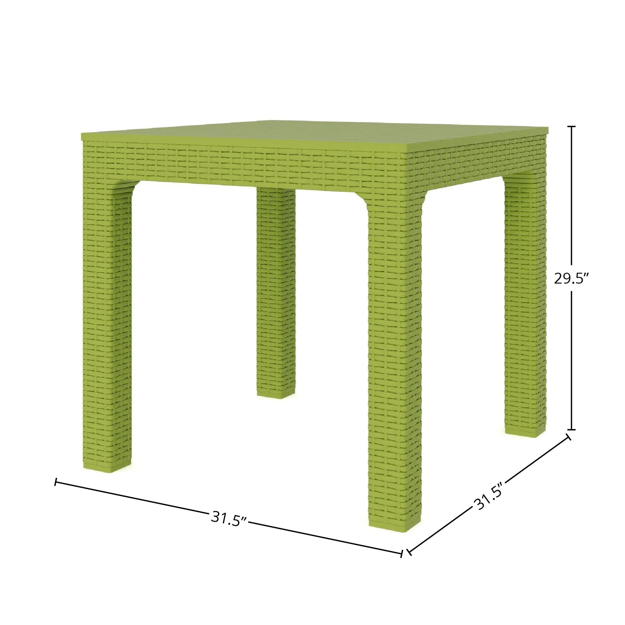 Solara Resin Patio Table, Green