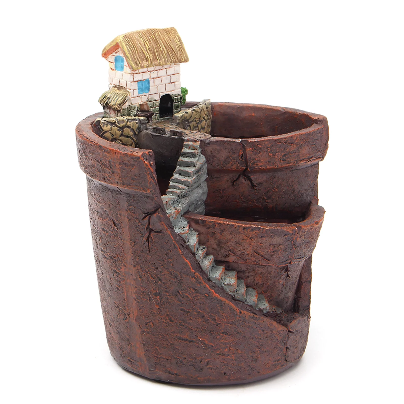 Carevas Furnishing articles,Potted Fairy-Tale World Flower Pot Resin Decoration Microlandschaft er Pot Fairy-Tale World Plant Pot Potted Fairy-Tale Pot QISUO Microlandschaft Plant use Resin IUPPA