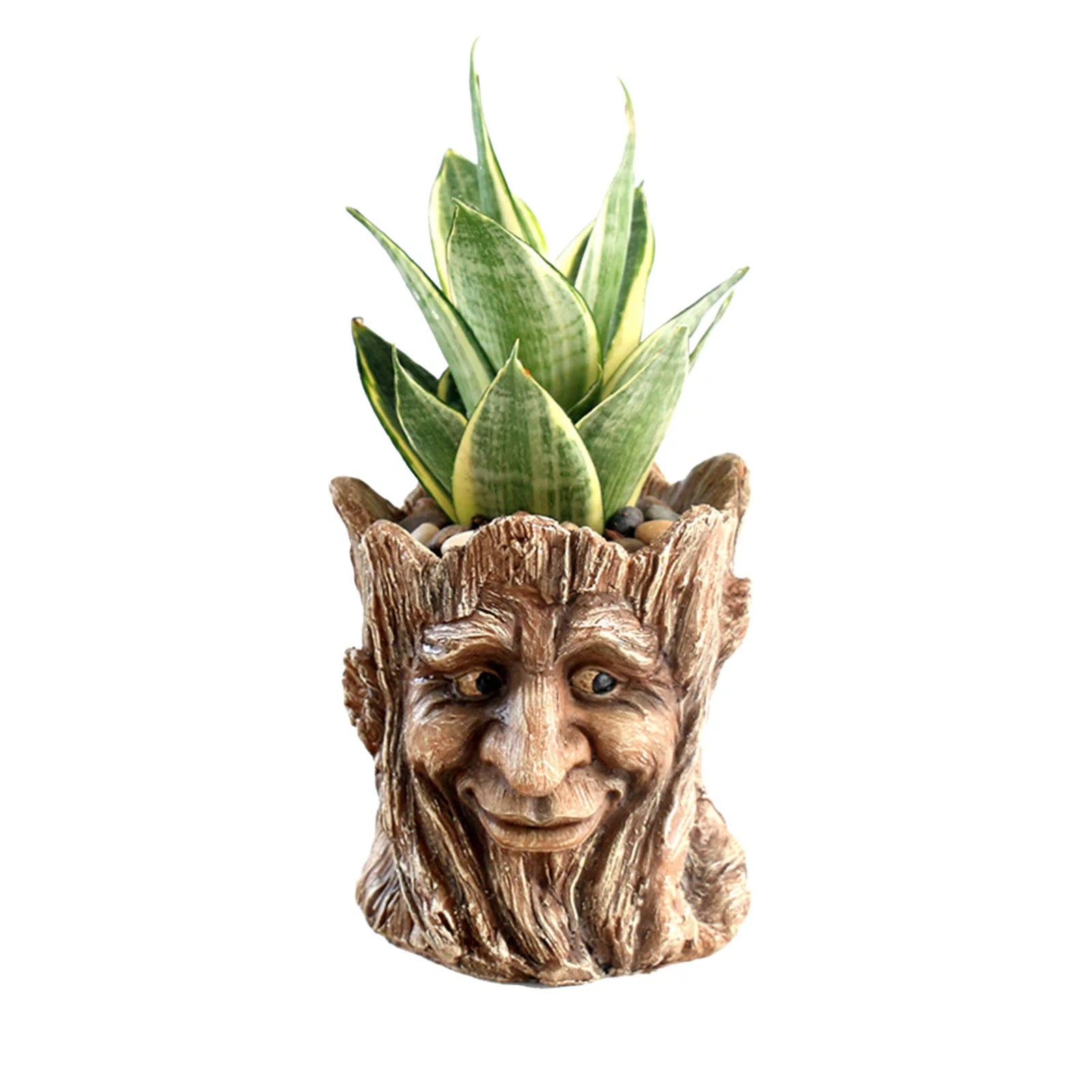 Bnnlsa Flower Pots Resin Archaize Flowerpot Archaize Old Man'S Head Container Creative Tree Man Flowerpot Plant Container