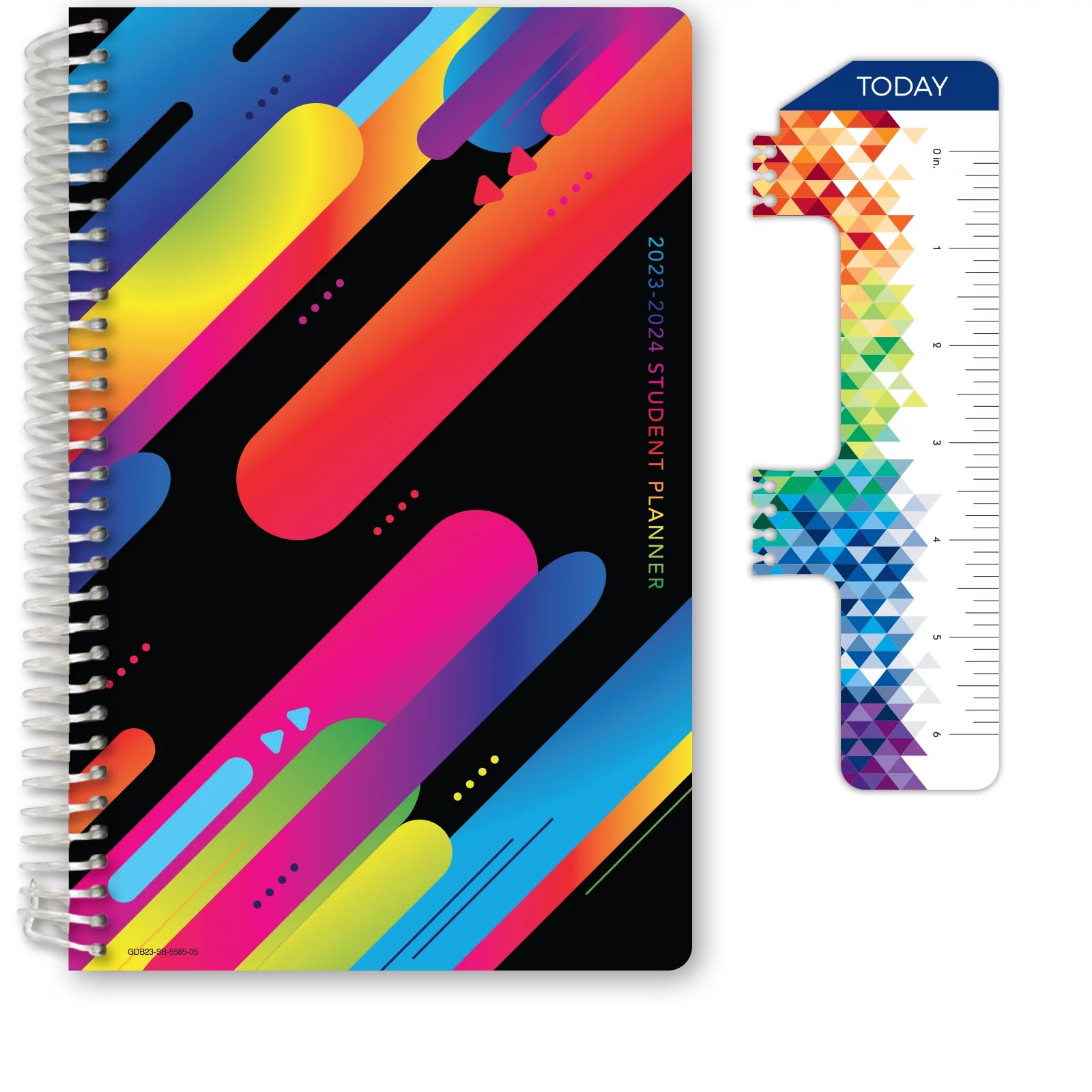 Global Datebooks Dated Middle or High School Secondary Student Planner for Academic Year 2023-2024 (August 2023 through June 2024) Block Style - 5.5