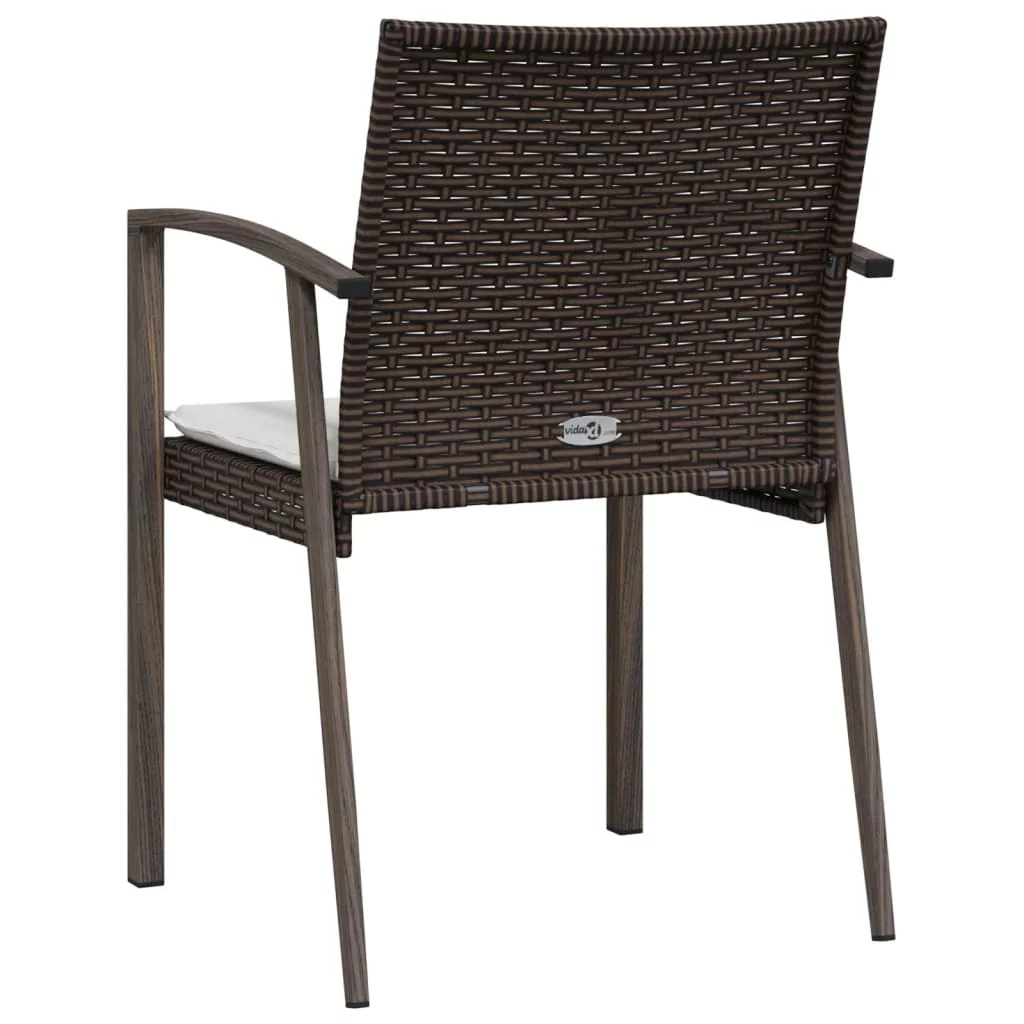 moobody Patio Chairs with Cushions 2 pcs Brown 22.2