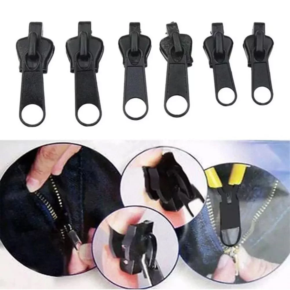 6 Pcs Set Pull Lock Repair Kit Zip Sliders Spirals Instant Fix Your Own Sewing