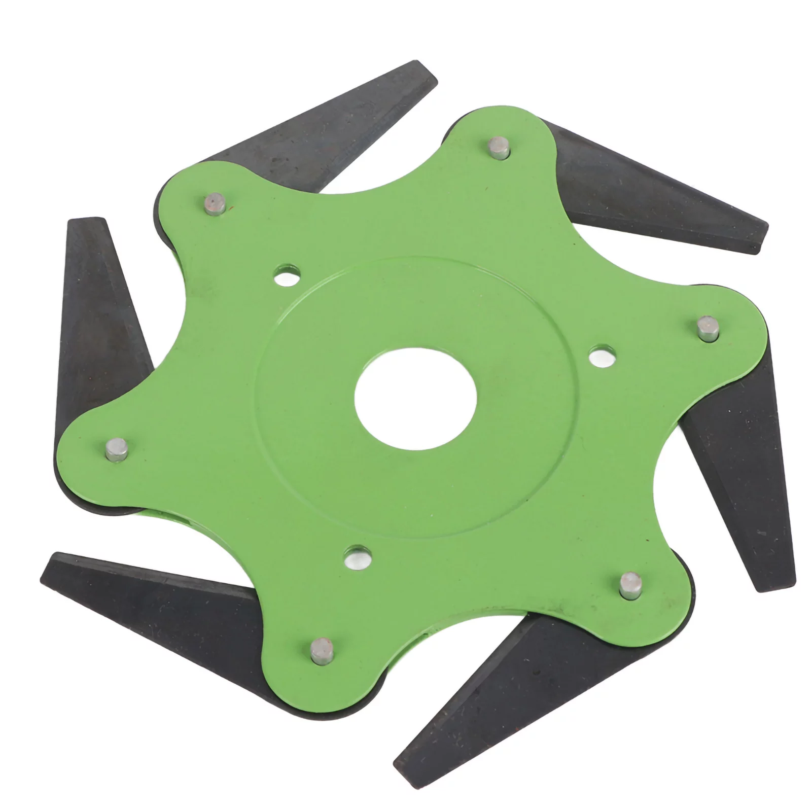 6 Teeth Brush Cutter Steel Blade 65mn Agricultural Lawn Mower Grass Trimmer Eater Head (Green)