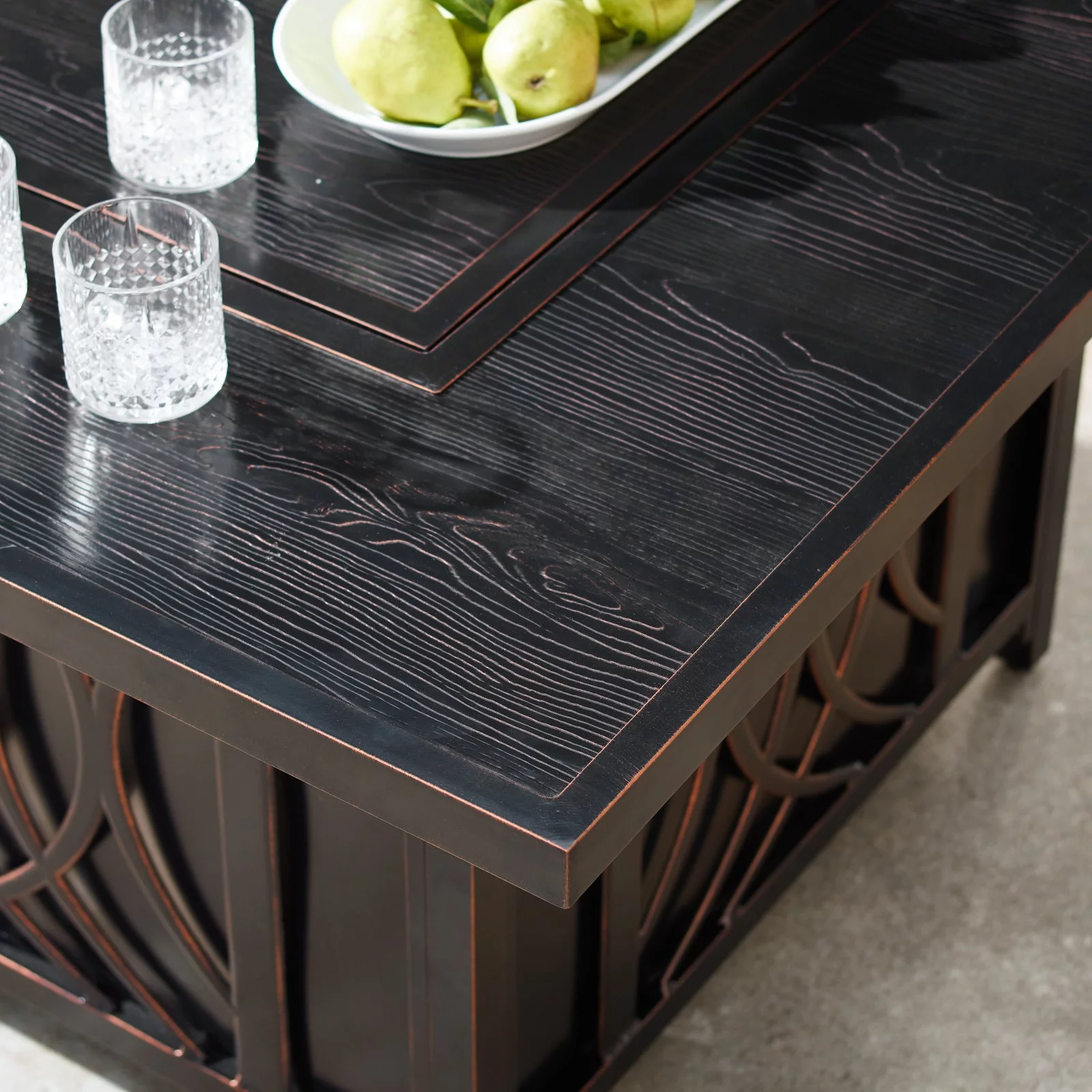 Oakland Living Cave 42 in. Square Propane Fire Pit Table