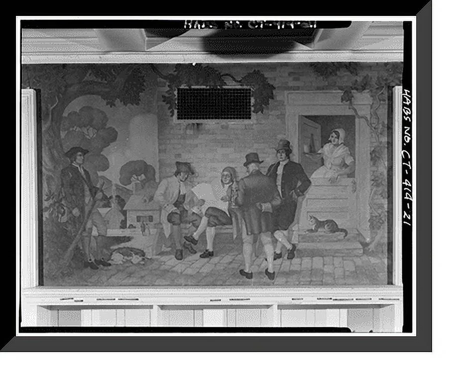 Historic Framed Print, Ives Memorial Library, 133 Elm Street, New Haven, New Haven County, CT - 21, 17-7/8